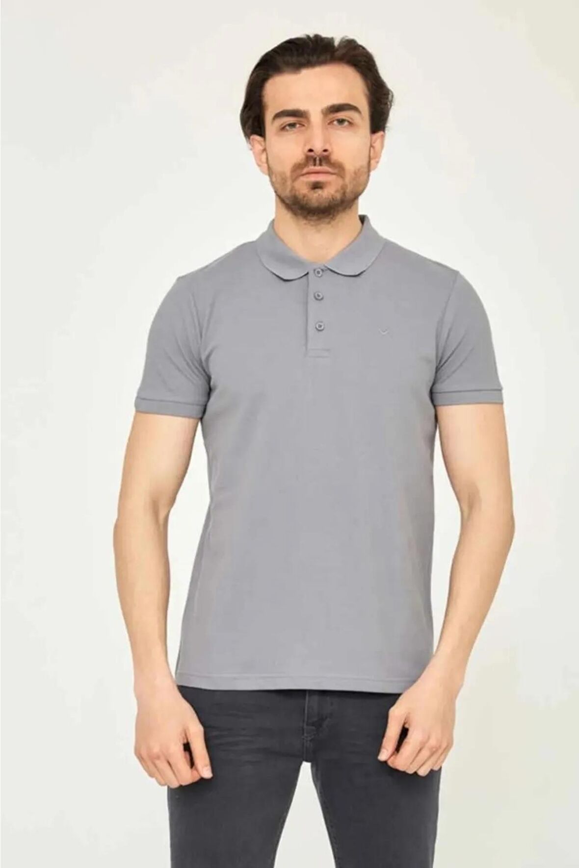 CAZADOR CAZ 4613 A.GRI POLO YAKA T-SHIRT