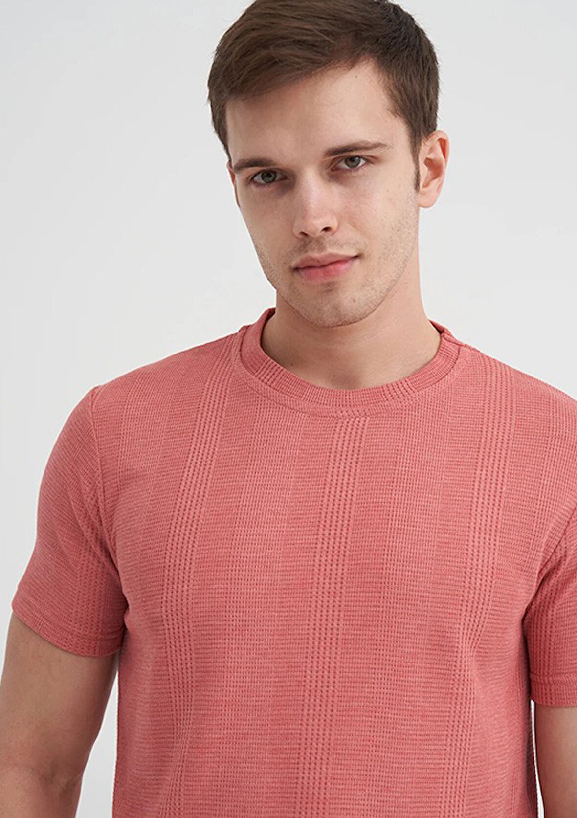 CAZADOR Gül Kurusu Erkek Bisiklet Yaka T-shirt