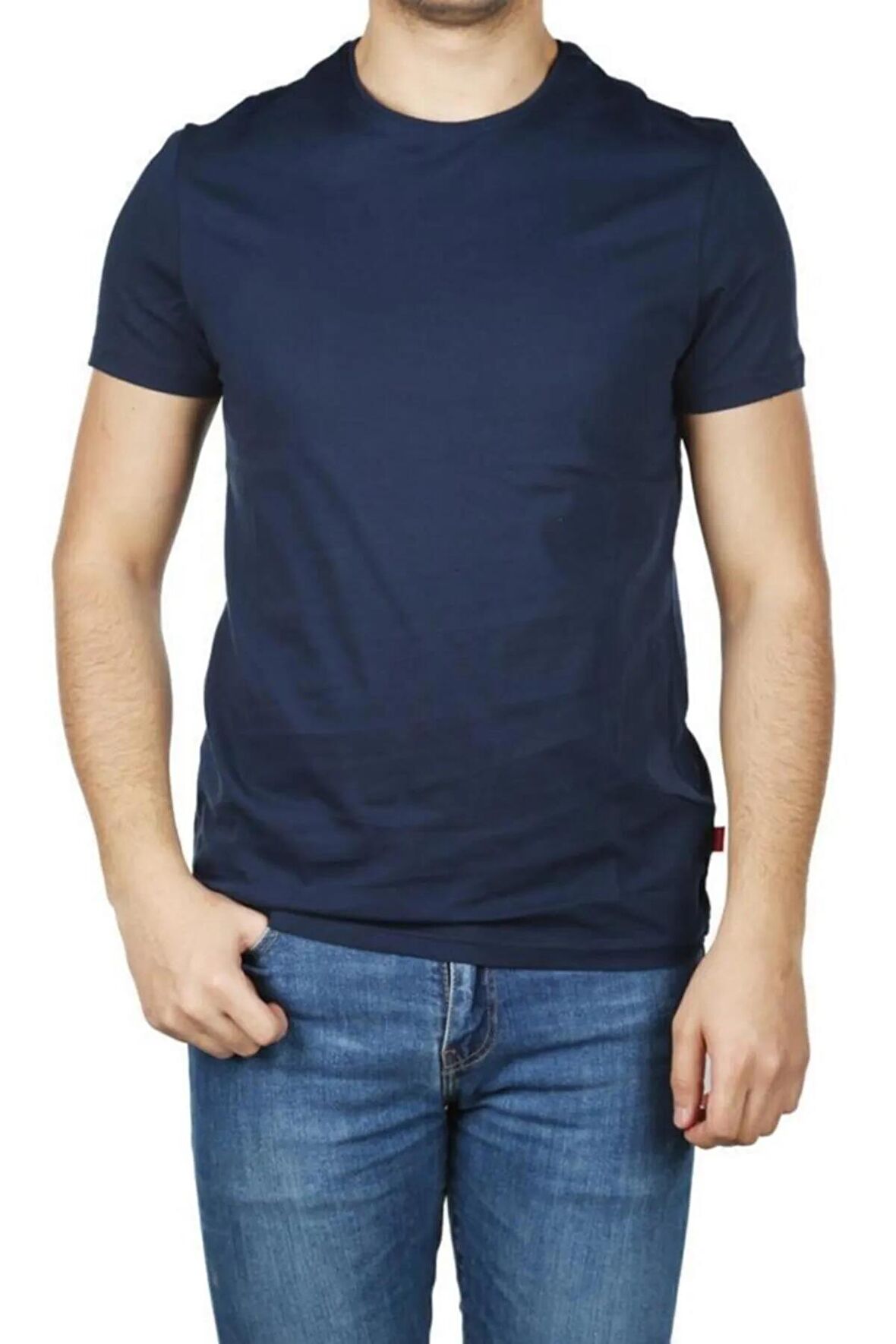 Cazador B.Yaka  K.Kol Basic Erkek T-şhirt 4618 Lacivert