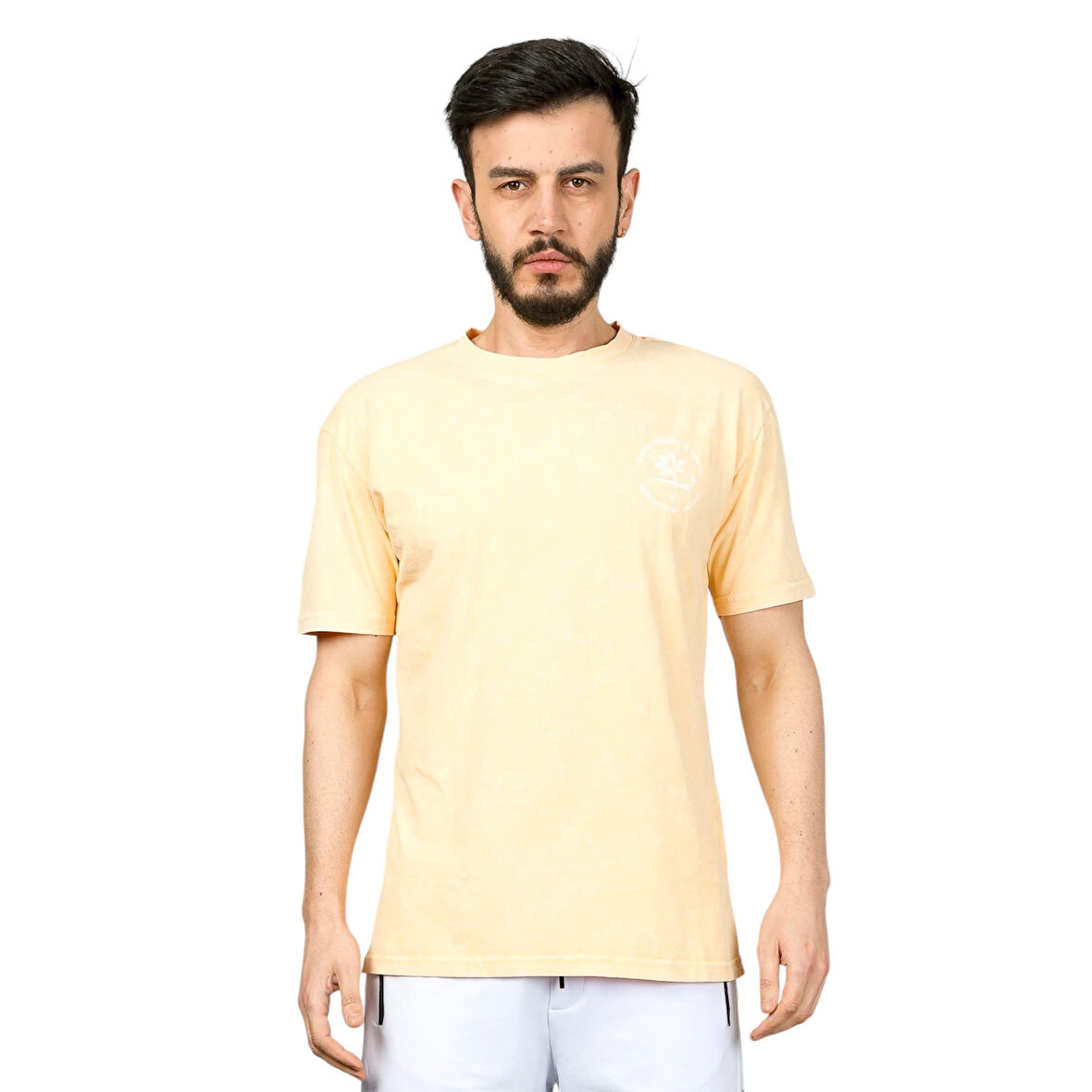 Erkek Baskılı Bisiklet Yaka T-Shirt 24YCEEO04084