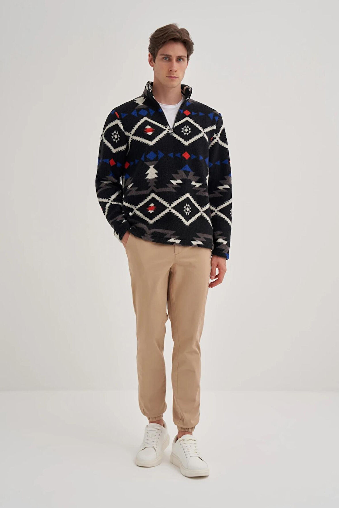 Cazador 5244 Erkek Kürklü Sweatshirt