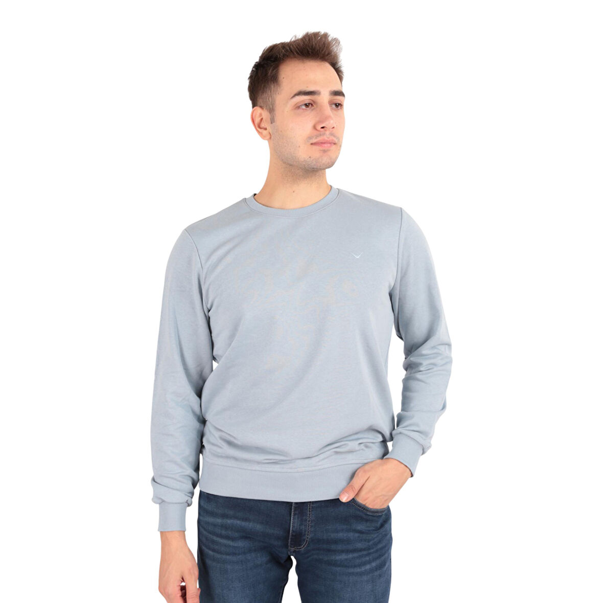 Erkek Yuvarlak Yaka Sweatshirt