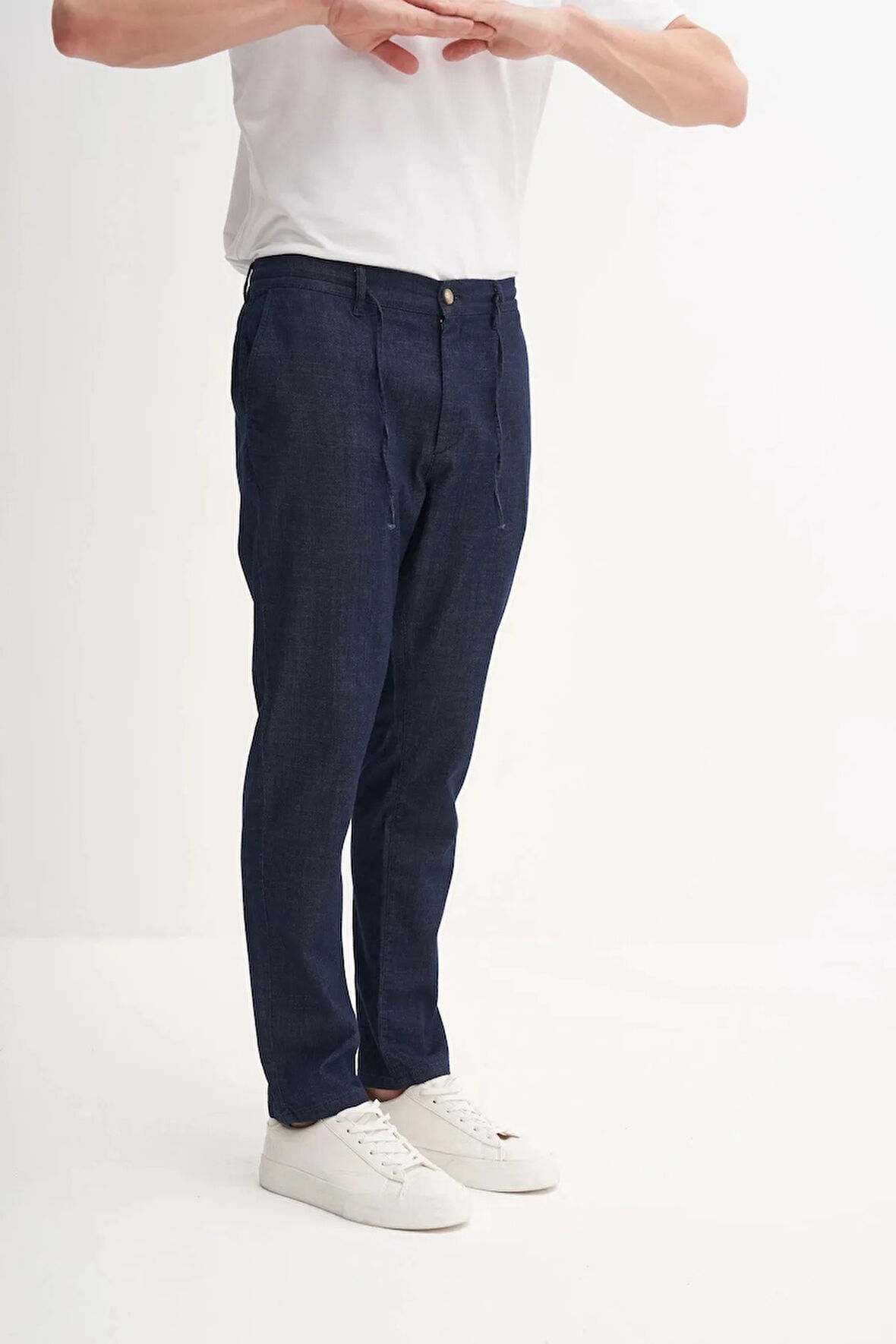Cazador Jogger Denim Pantolon Beli Bağcıklı Düz Paça 812