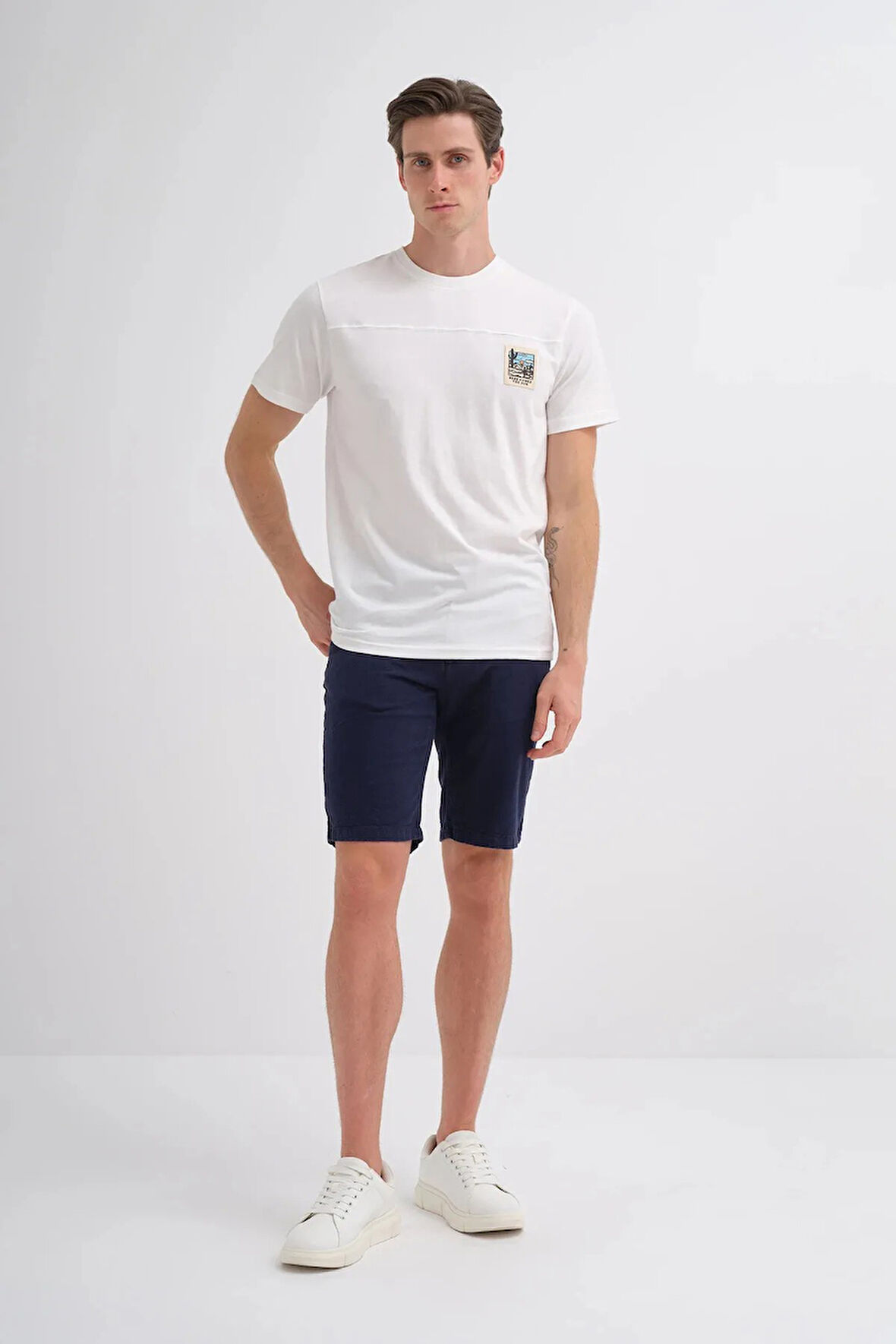 Cazador Bisiklet Yaka Regular Fit Pamuklu Tişört