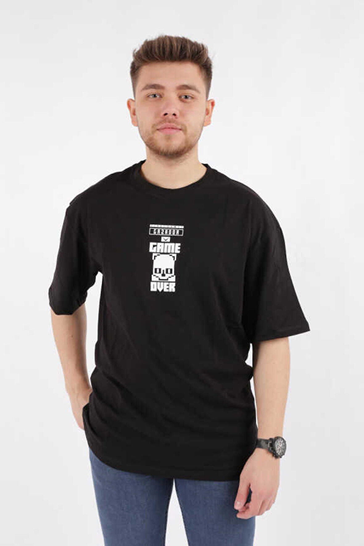 Cazador 4117 Bisiklet Yaka T-Shirt
