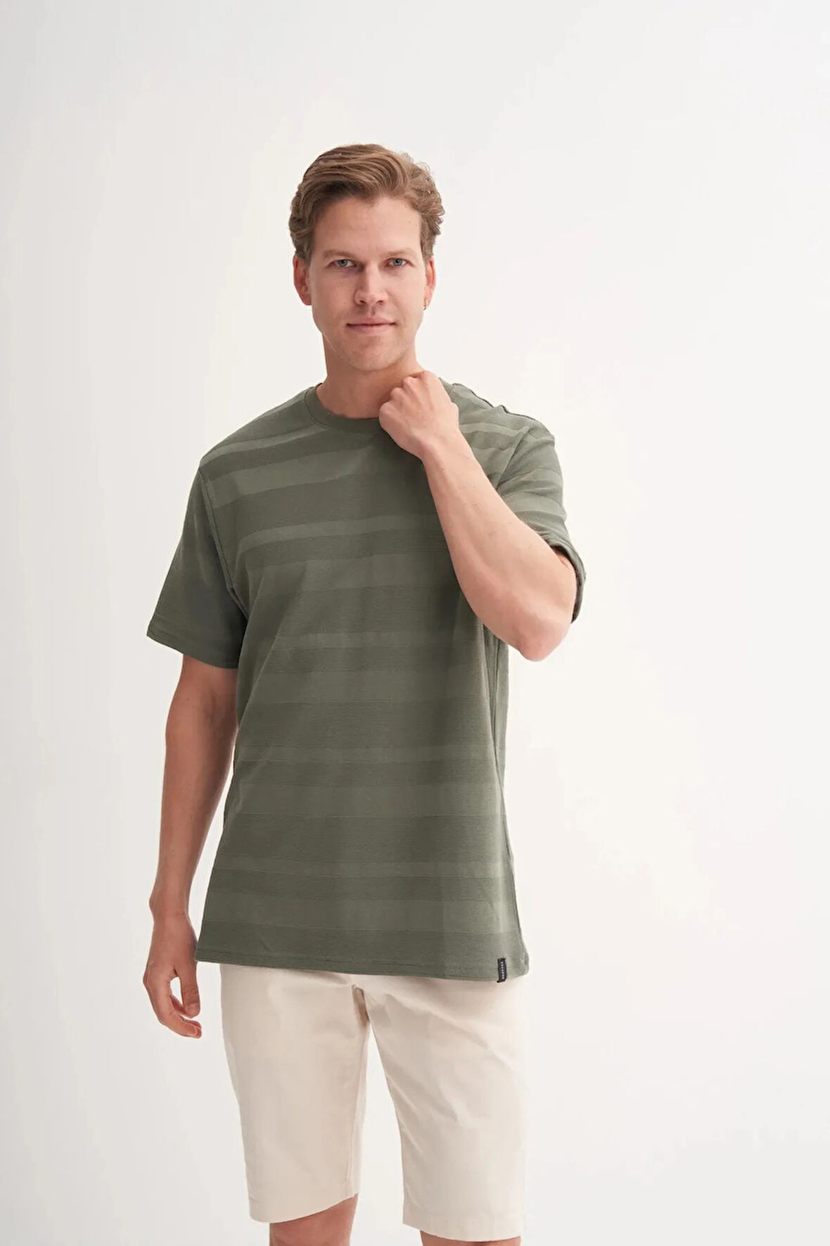 Cazador Bisiklet Yaka Regular Fit Örme Tişört 4123