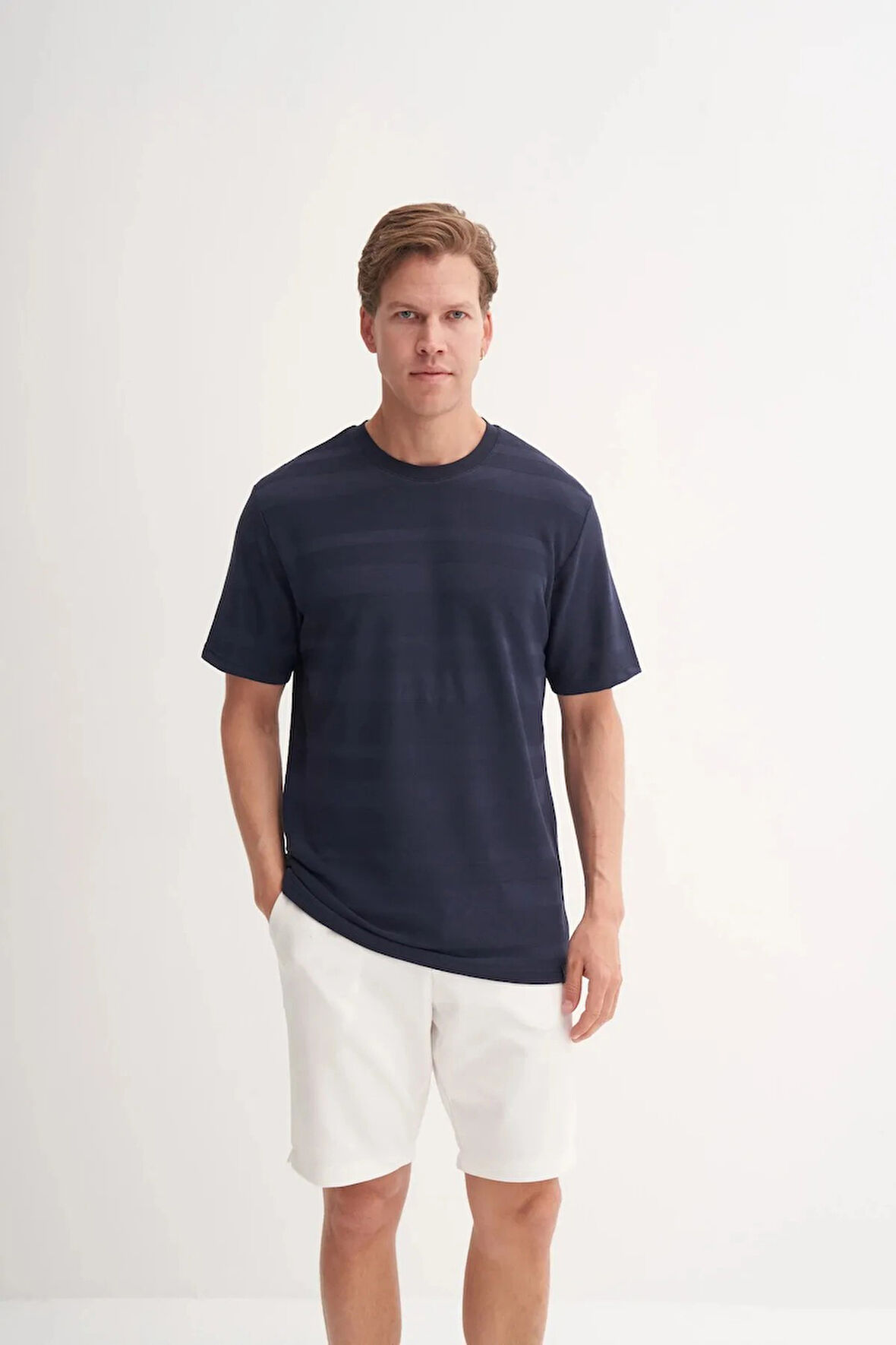 Cazador Bisiklet Yaka Regular Fit Örme Tişört 4123