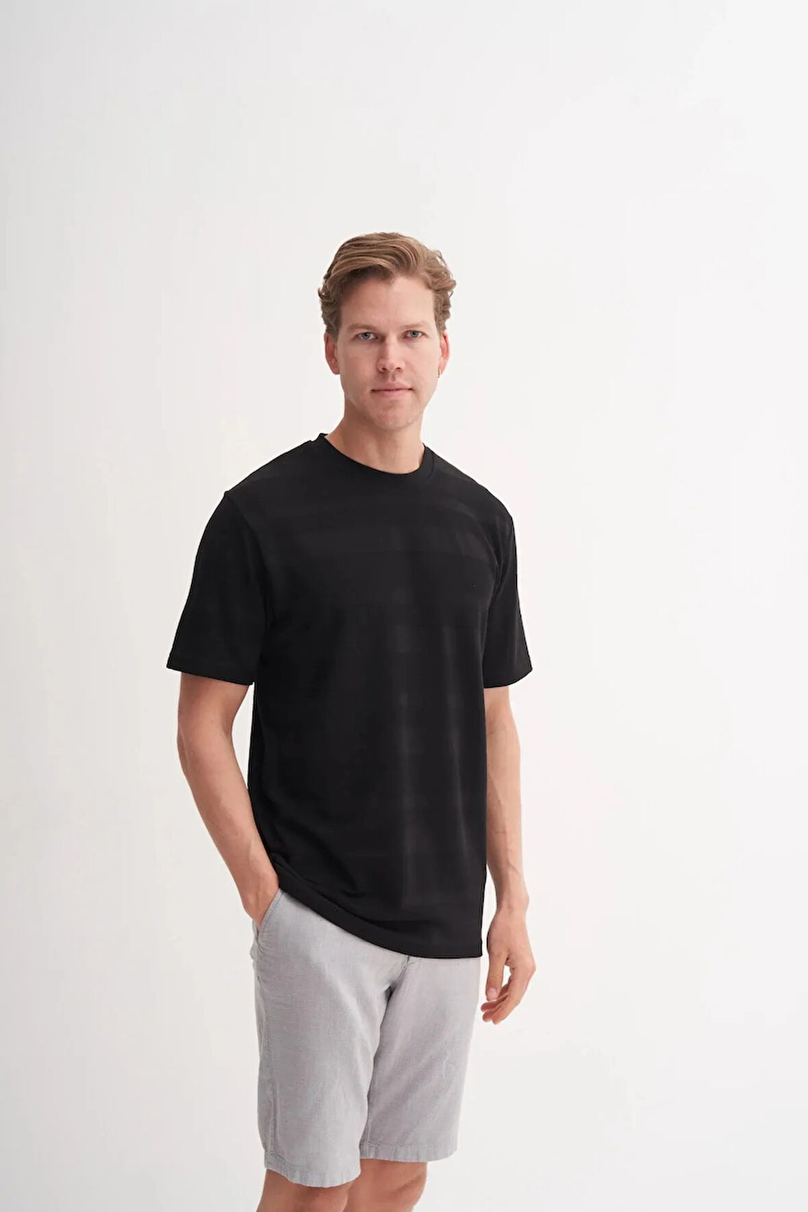 Cazador Bisiklet Yaka Regular Fit Örme Tişört 4123