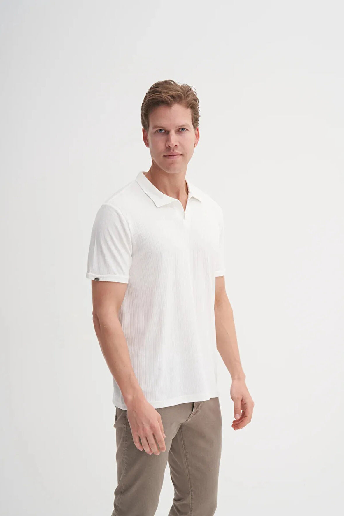 Cazador Polo Yaka Regular Fit Örme Dokulu Tişört