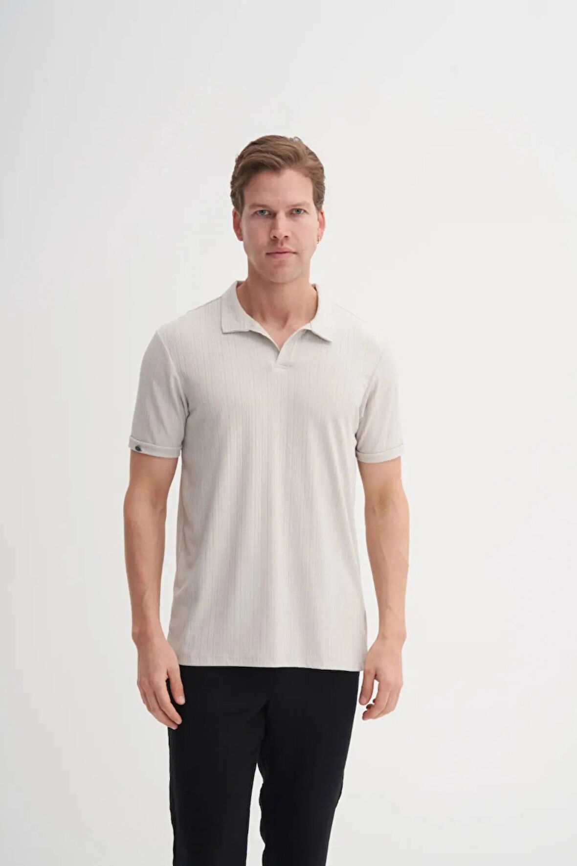 Cazador Polo Yaka Regular Fit Örme Dokulu Tişört