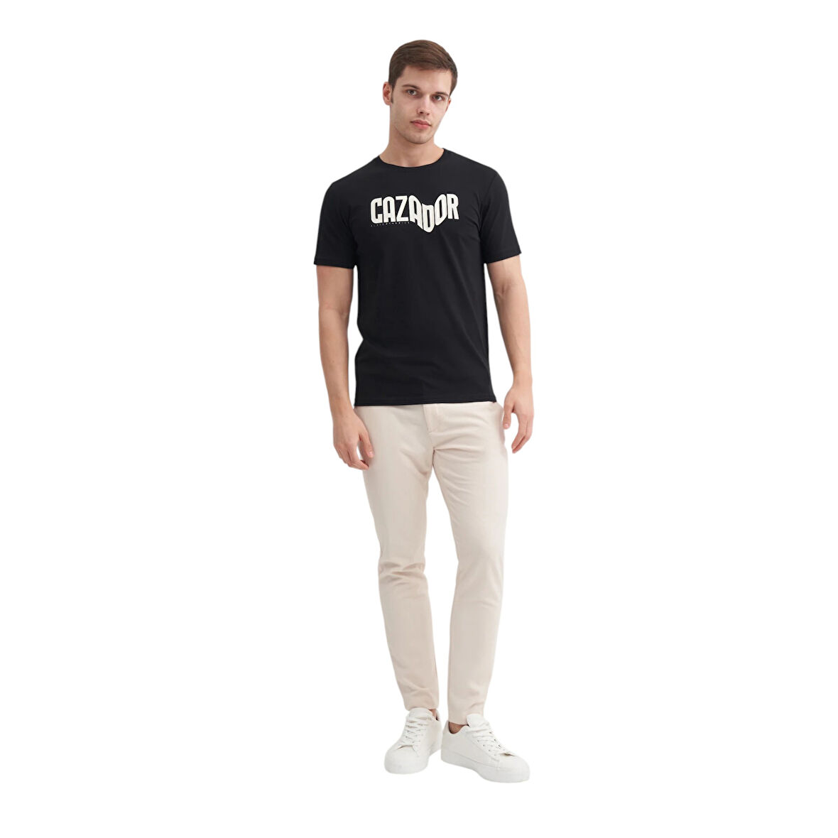 Erkek Marka Yazılı T-shirt