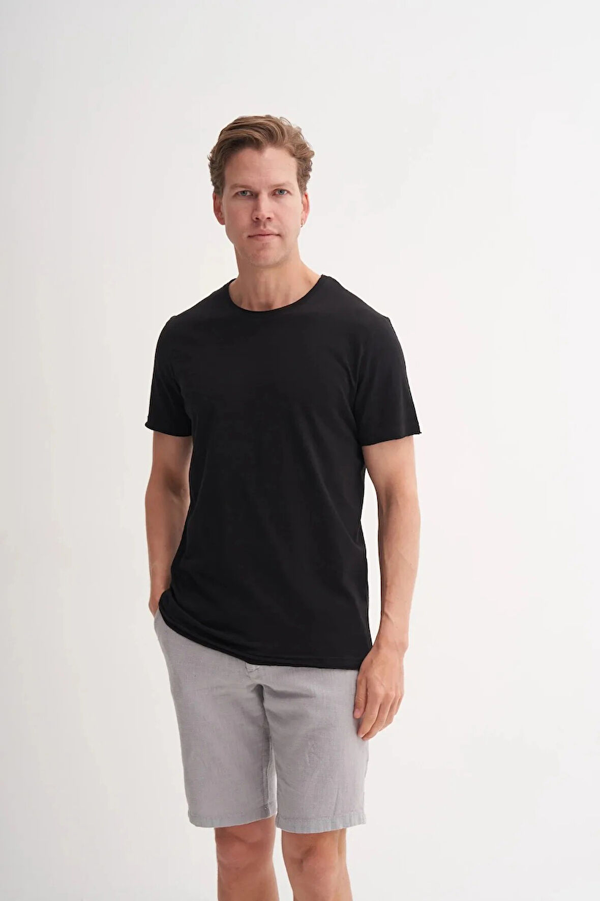 Cazador Slim Fit Bisiklet Yaka Pamuklu Düz Tişört 4280