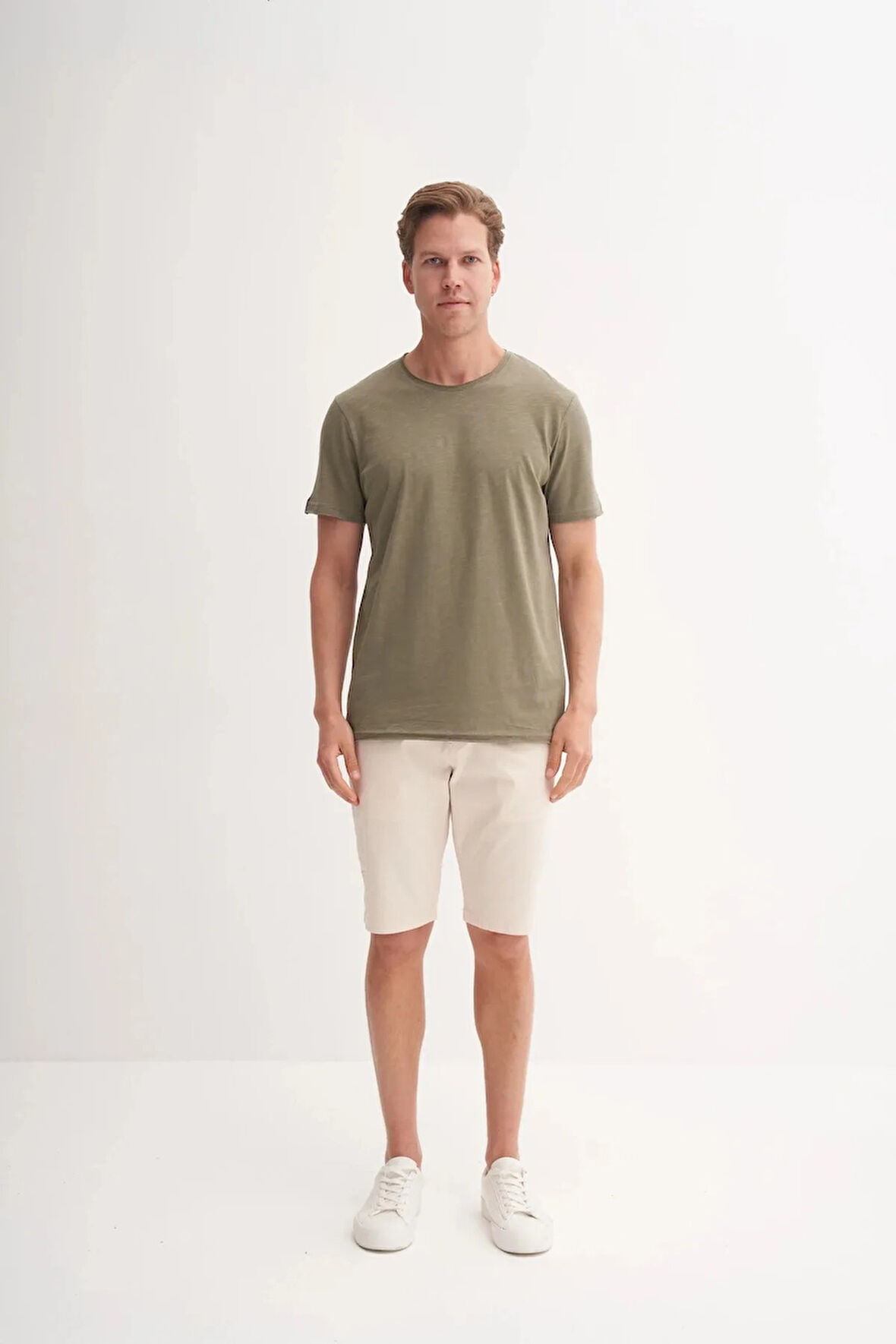 Cazador Slim Fit Bisiklet Yaka Pamuklu Düz Tişört 4280