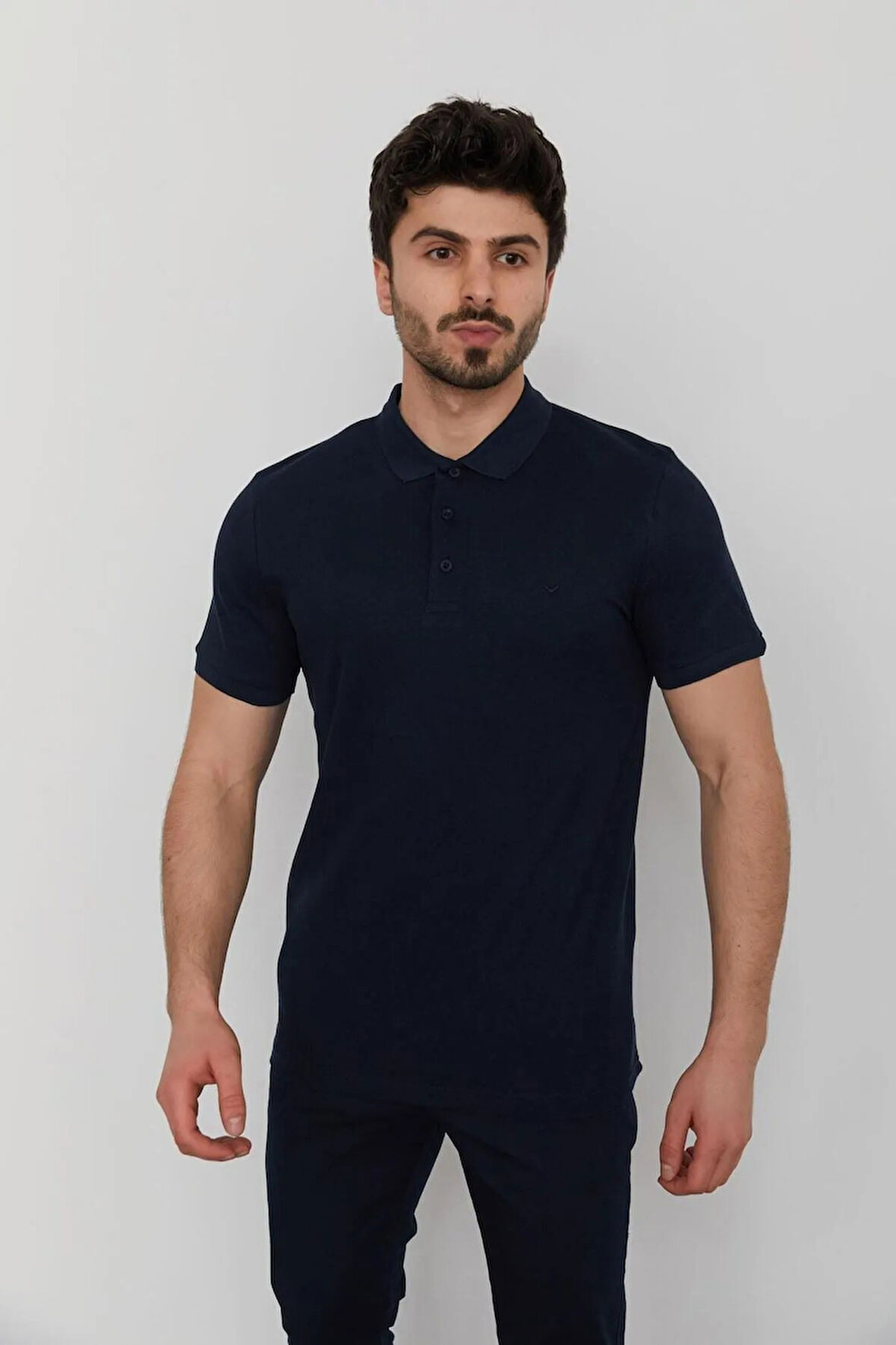 Cazador Erkek 4613 Polo Pike t-shirt Lacivert