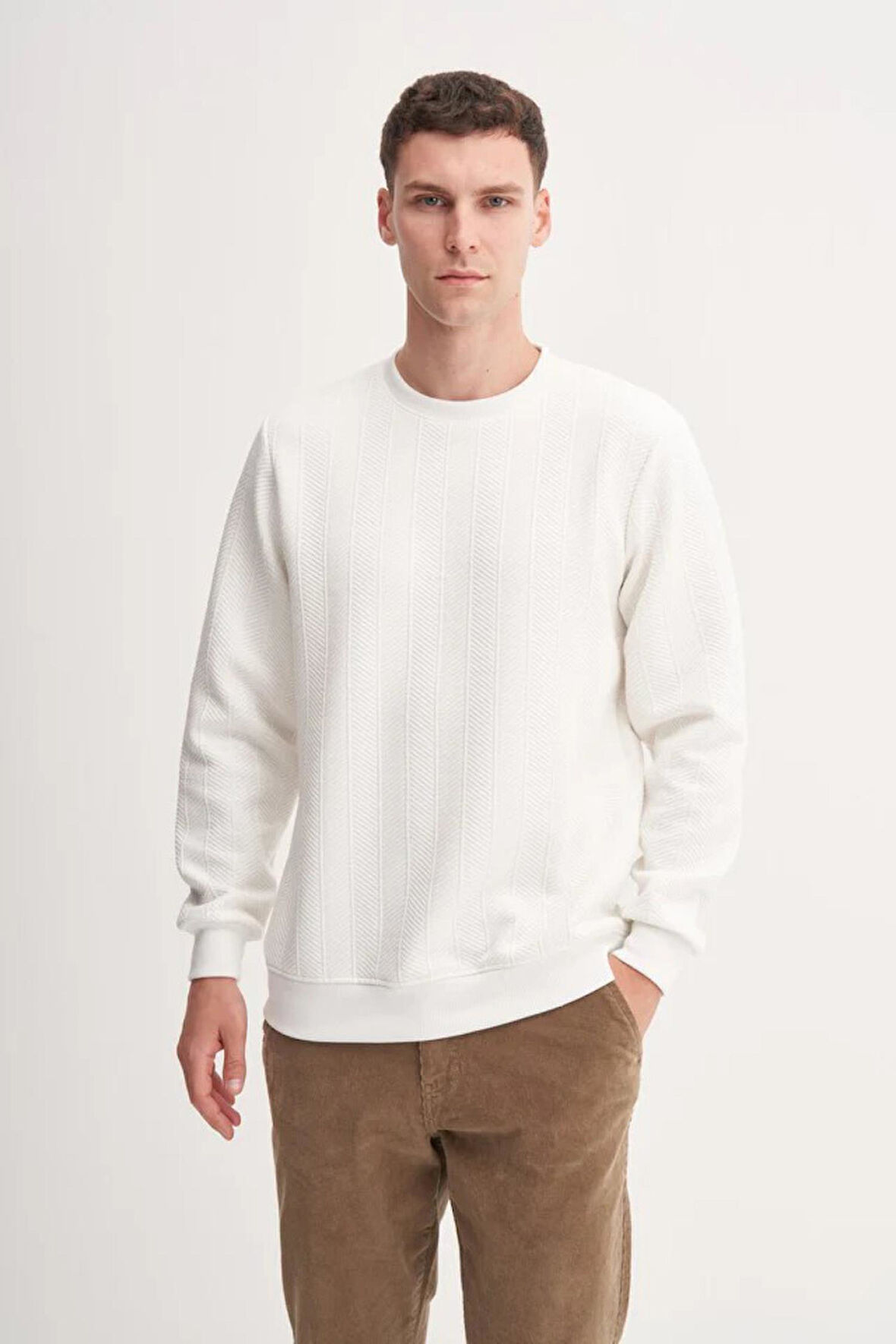 Cazador 53395 Erkek Bisiklet Yaka Sweatshirt