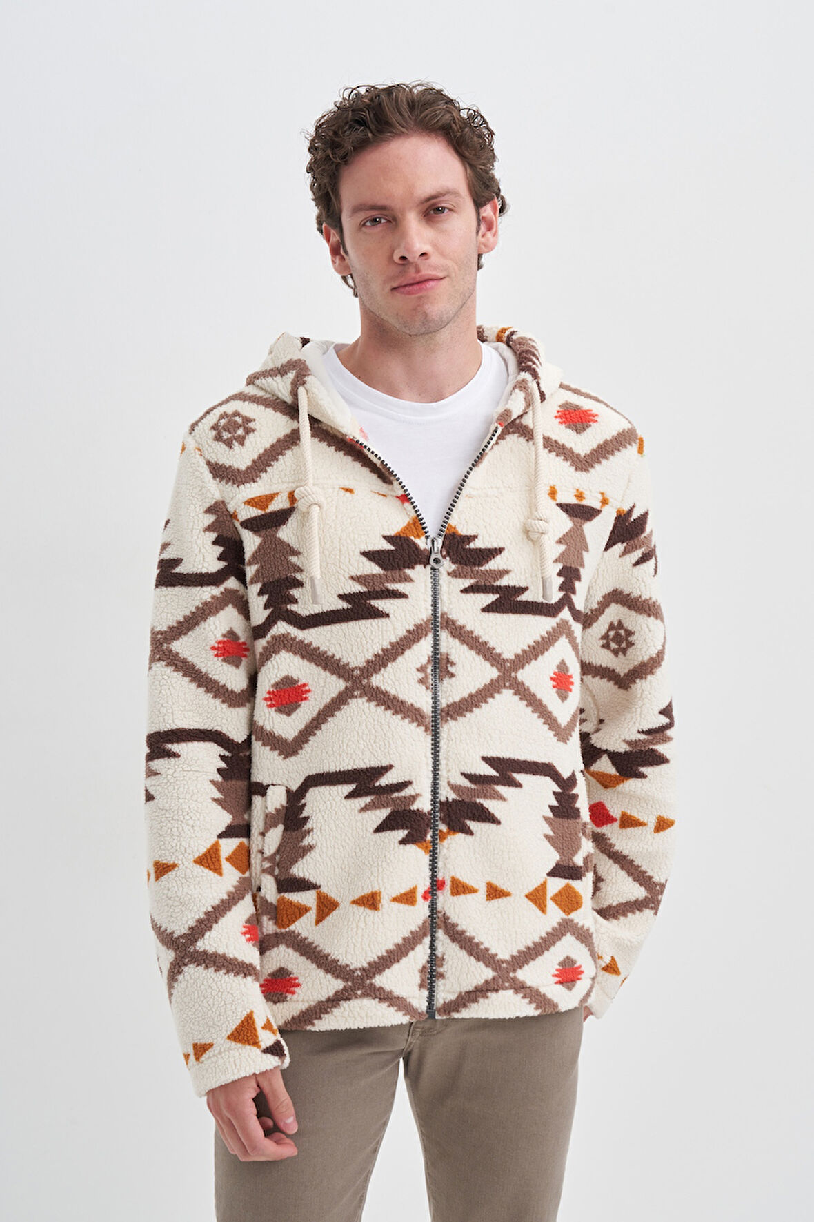 Caz 50940 Kapüşonlu Erkek Triko Sweatshirt