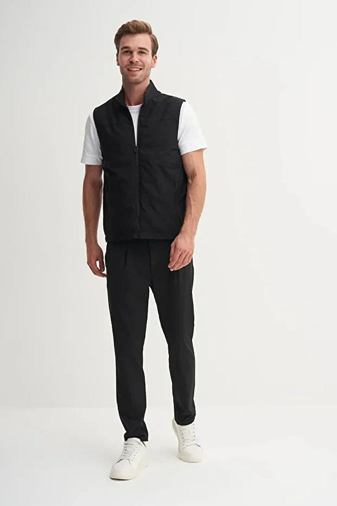 Cazador Regular Fit Baharlık Crinkle Kumaş Yelek-13285