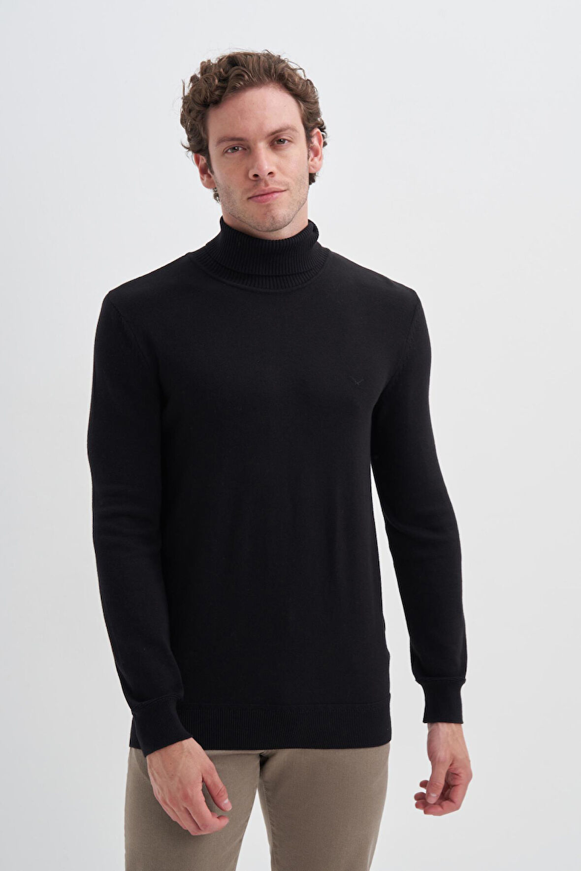 Cazador 36040 Erkek Balıkçı Yaka Basıc Kazak