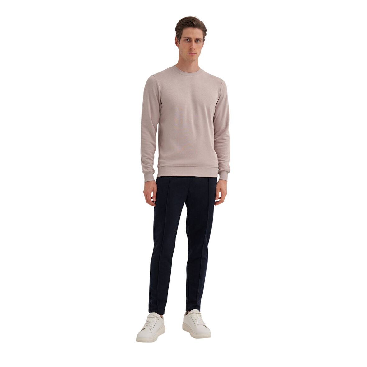 Slim Fit Mevsimlik 3 İplik Pamuk Karışımlı Sweatshirt-56100