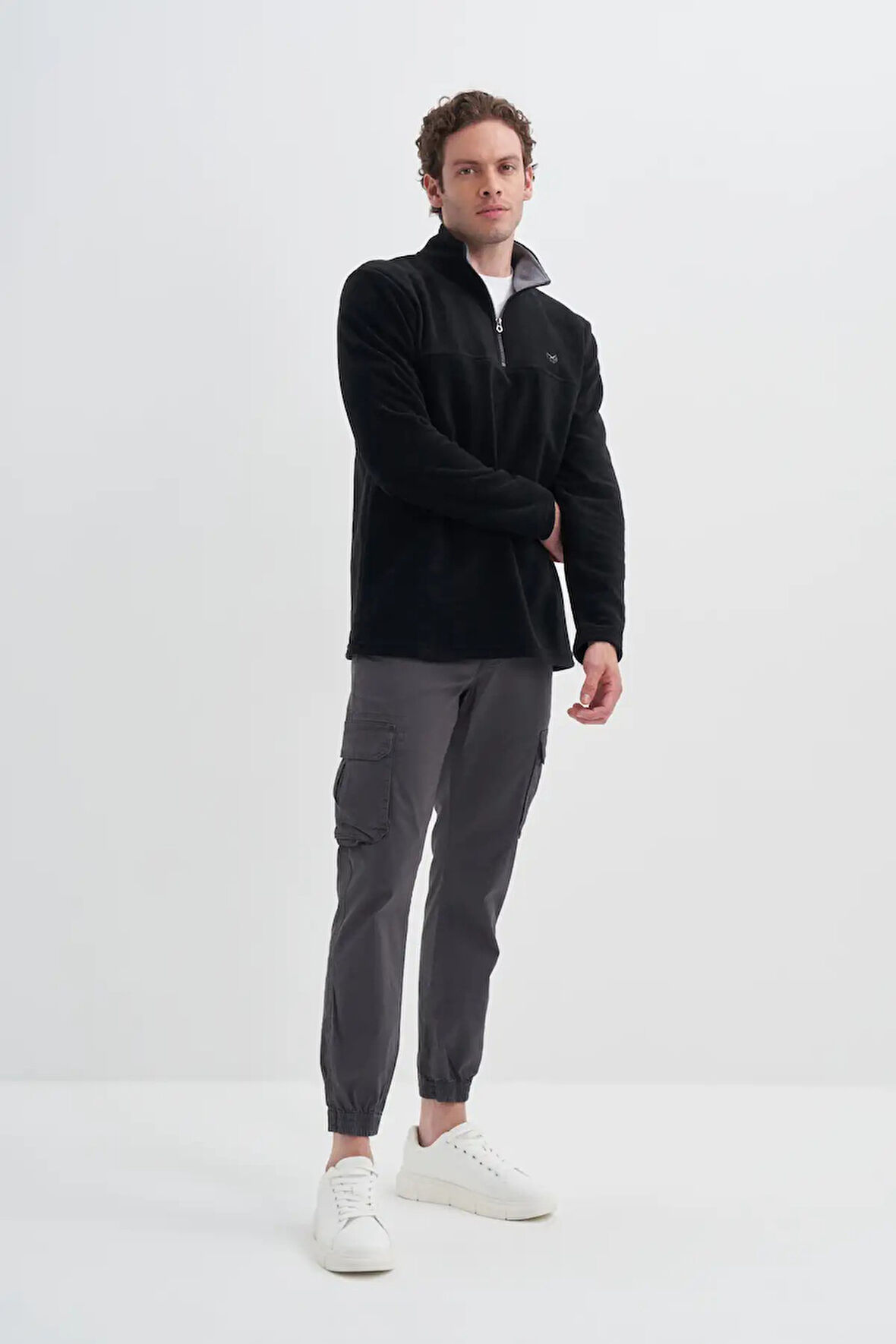 Cazador Yarım Balıkçı Yaka Kalın Polar Regular Fit Sweatshirt-56320