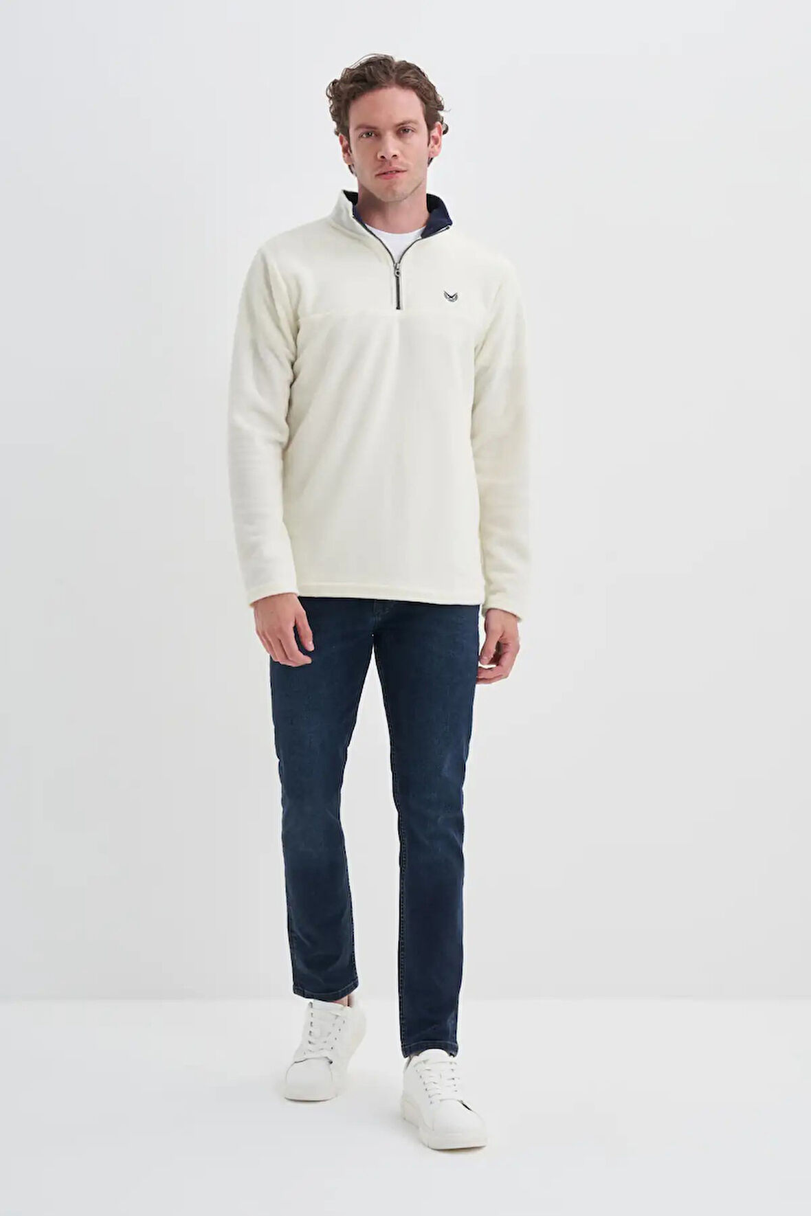 Cazador Yarım Balıkçı Yaka Kalın Polar Regular Fit Sweatshirt-56320