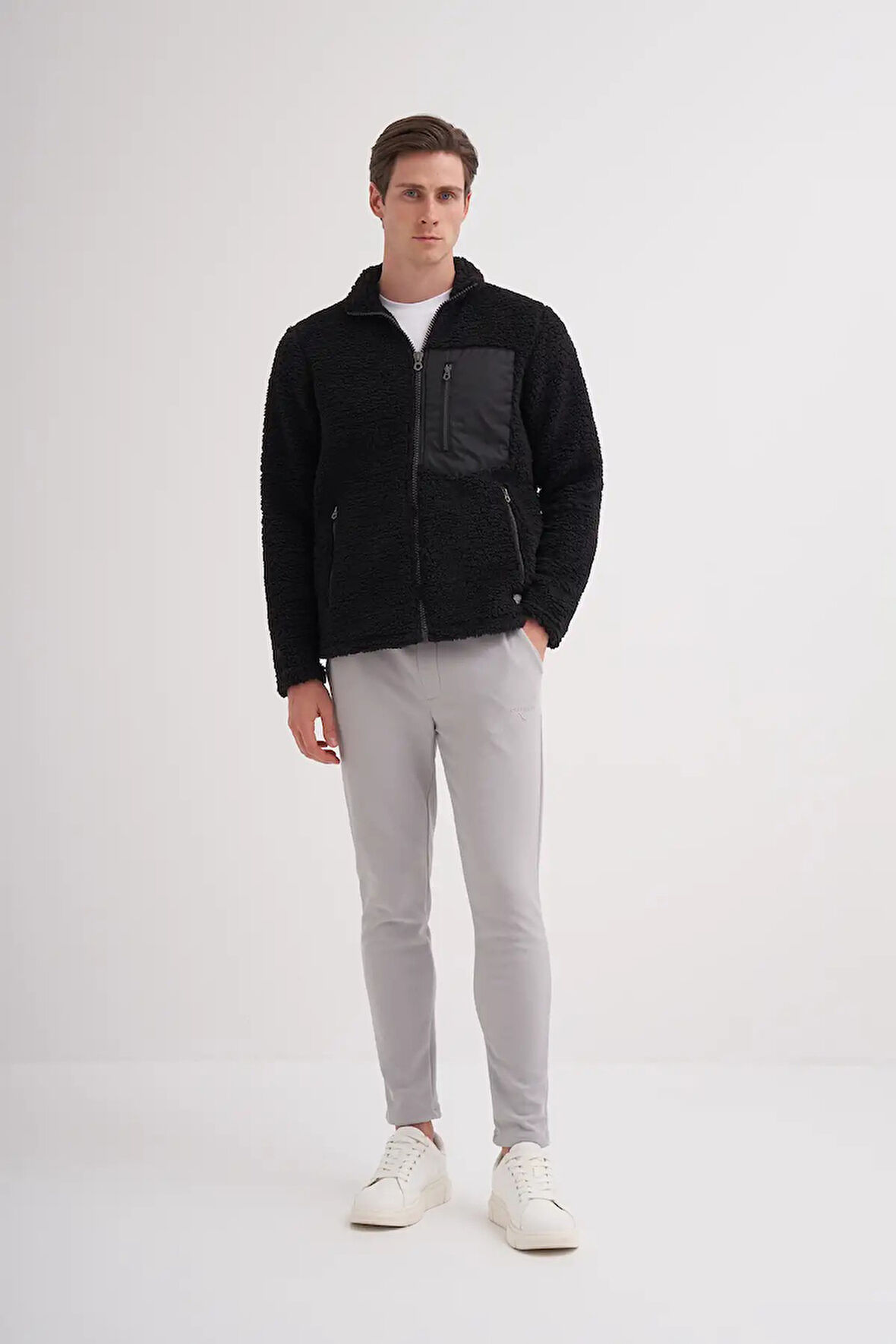 Cazador Shadow Regular Fit Kürklü Dik Yaka Sweat Hırka-50960