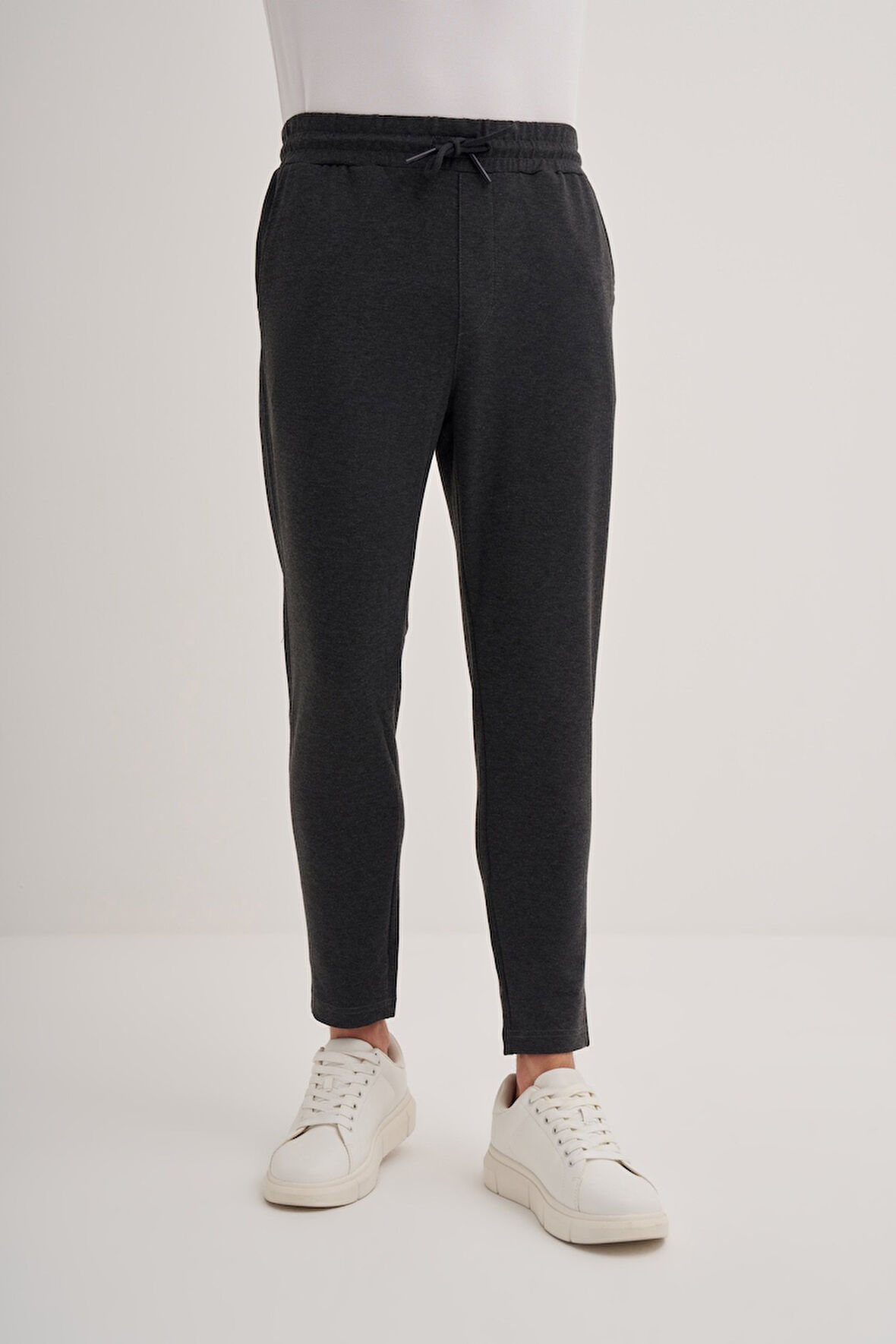 Erkek Slim Fit Pamuk Karışımlı Likralı 2 İplik Eşofman Altı 80420