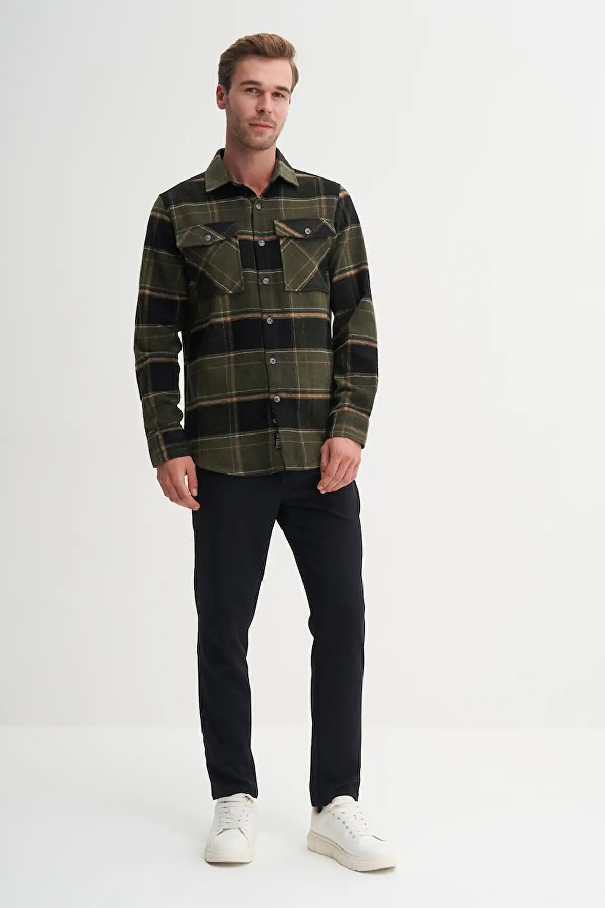 Cazador Regular Fit Cep Detaylı Oduncu Gömlek-20110