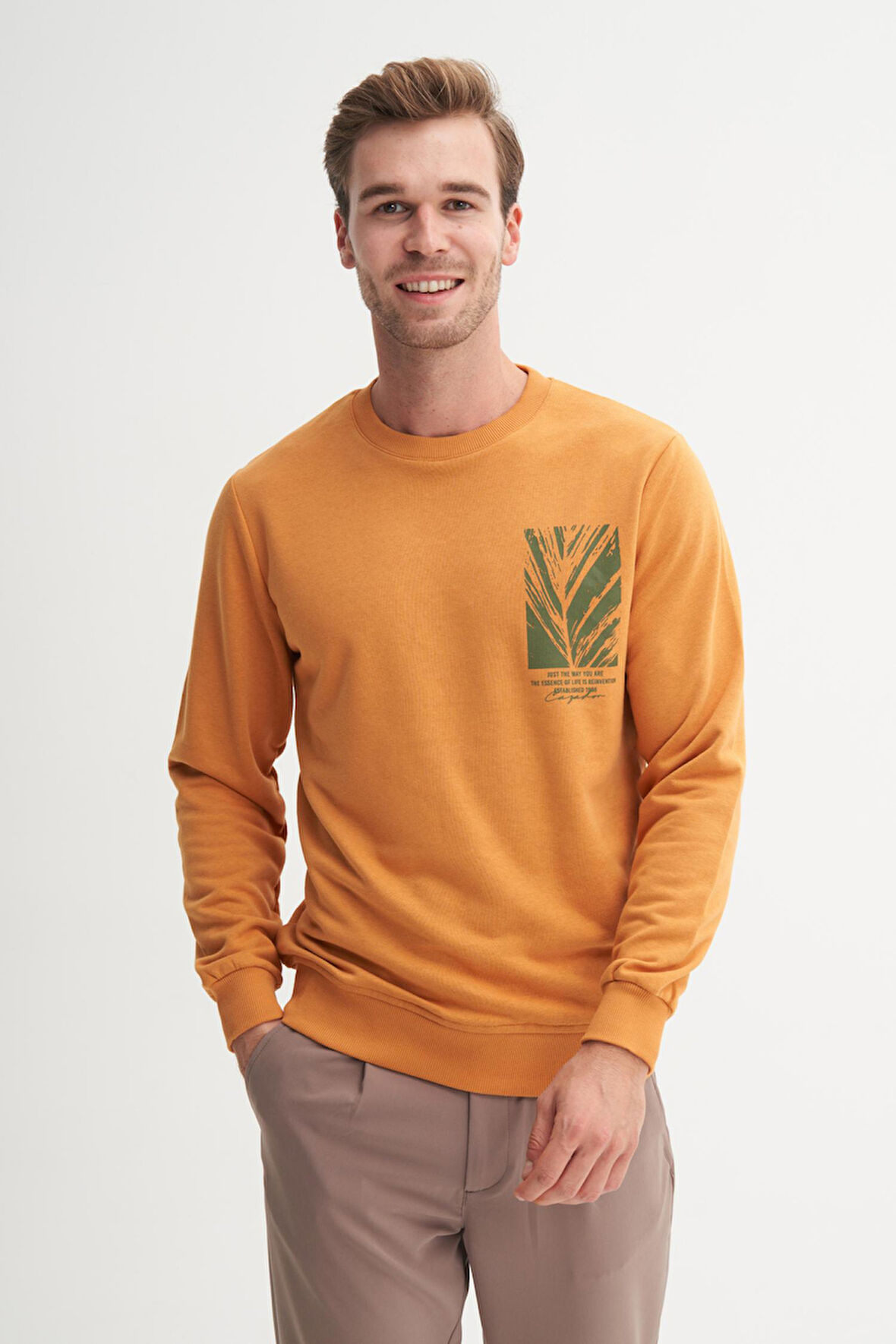 Cazador 53805 Erkek Bisiklet Yaka Sweatshirt