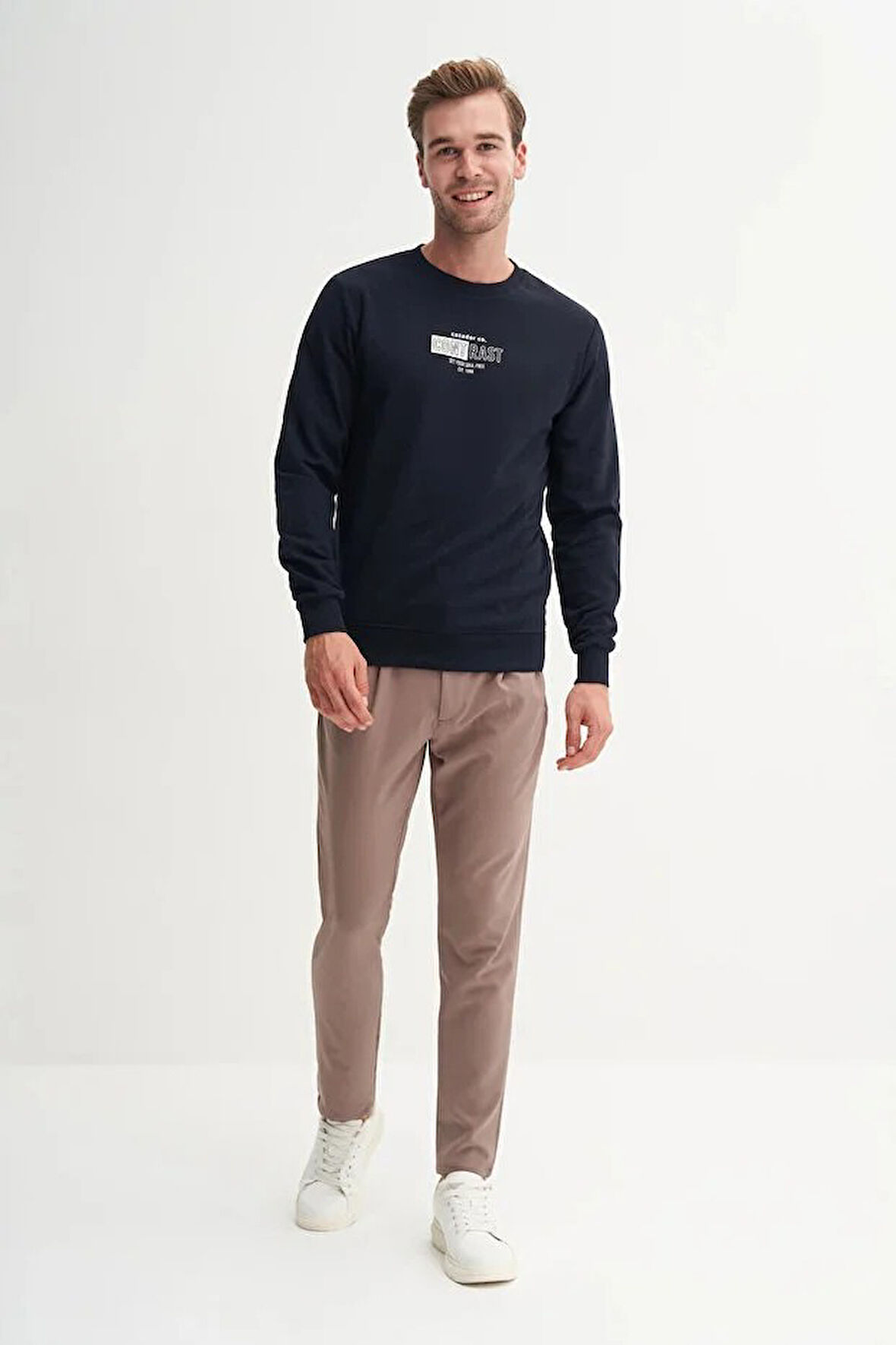 Cazador Slim Fit Mevsimlik 3 İplik Pamuk Karışımlı Sweatshirt-54160