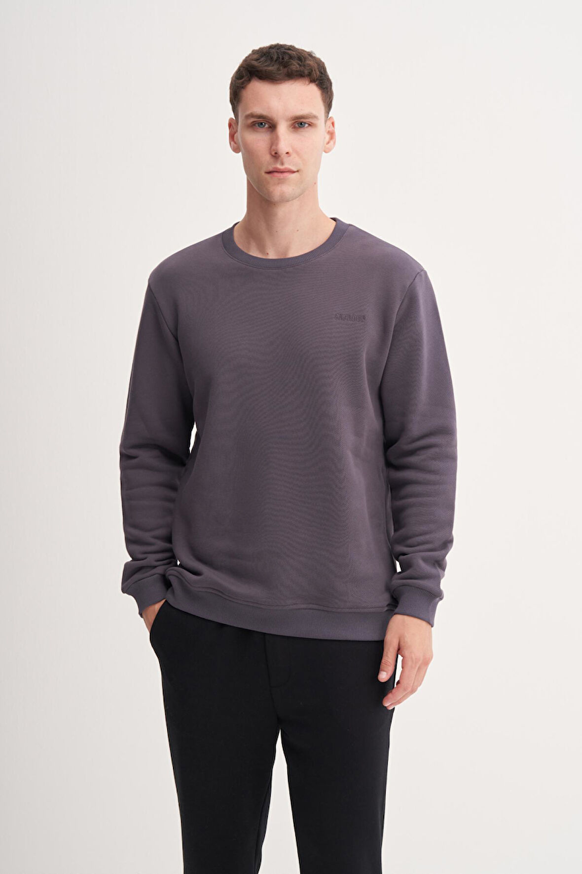 Cazador 54250 Erkek Bisiklet Yaka Sweatshirt