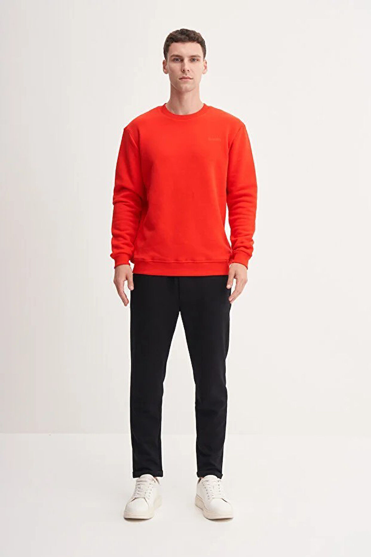 Cazador Kalın Diyagonal Dokulu %100 Pamuk 3 İplik Regular Fit Sweatshirt