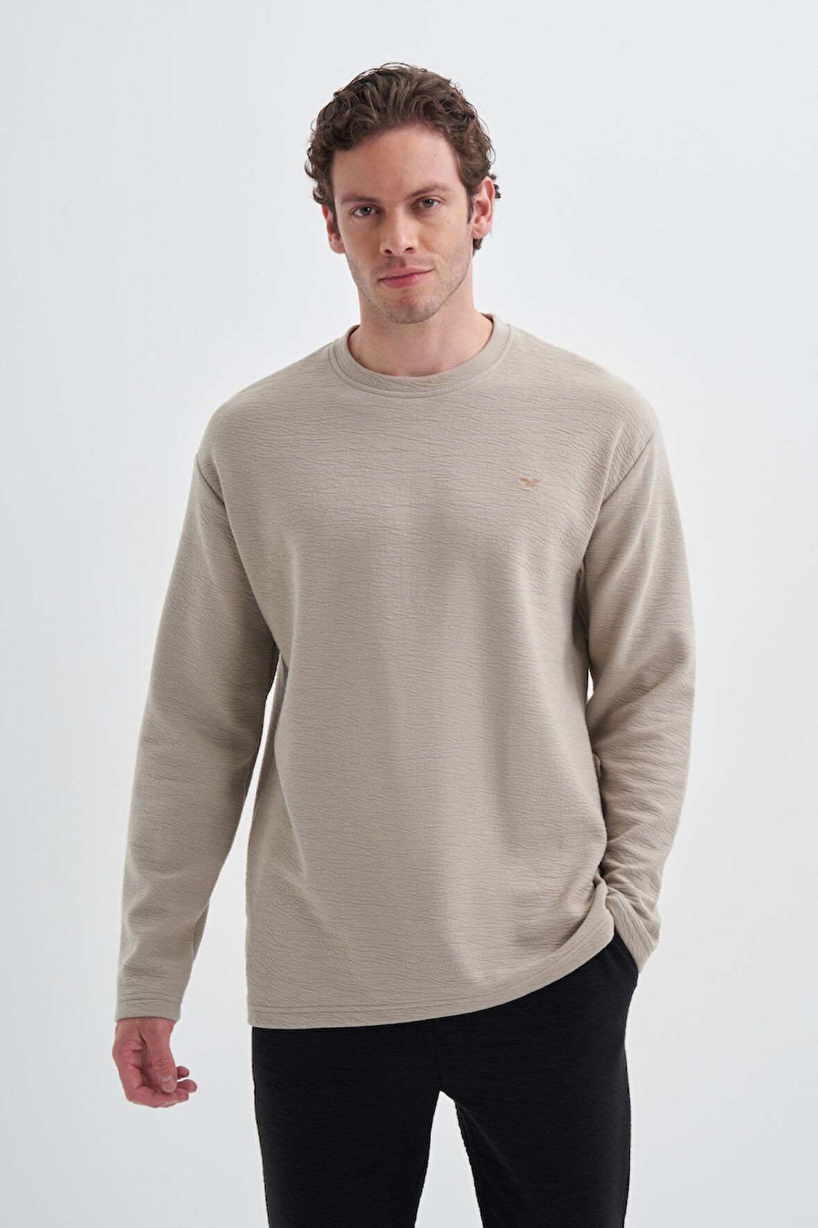 Cazador 50690 Erkek Bisiklet Yaka Sweatshirt