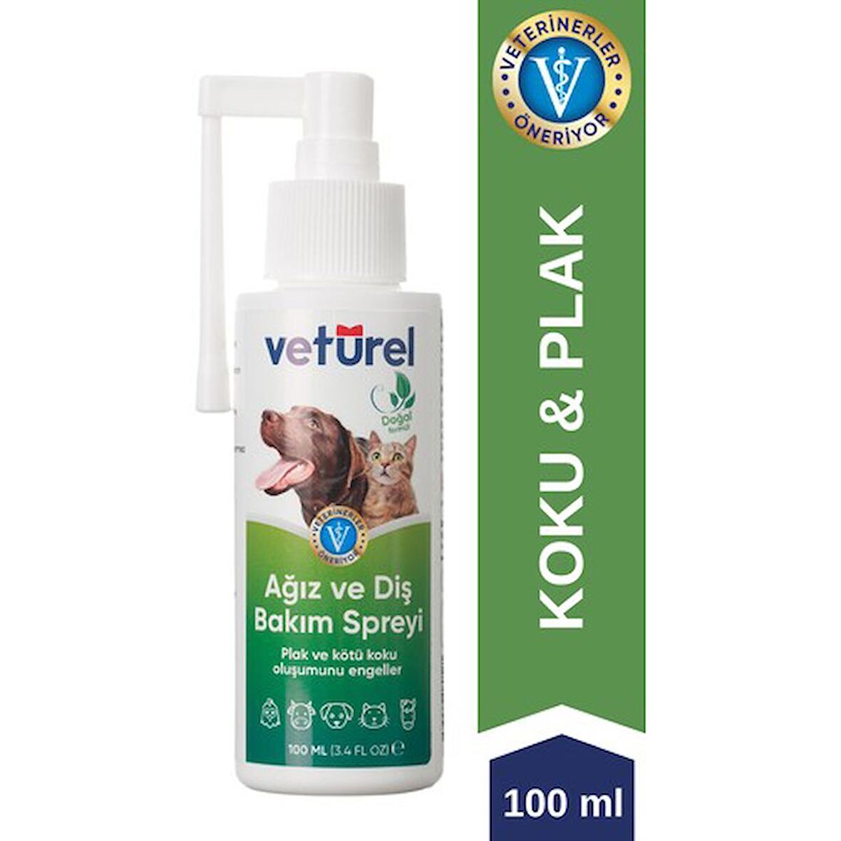 Vetürel Kedi Köpek Ağız ve Diş Bakım Spreyi 100 ml