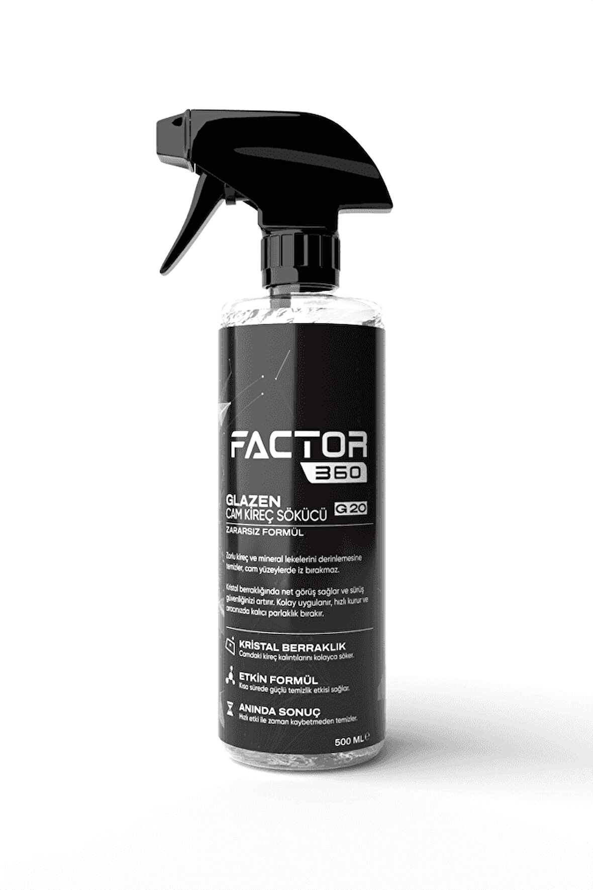 Factor 360 Glazen Cam Kireç Sökücü 500 ML