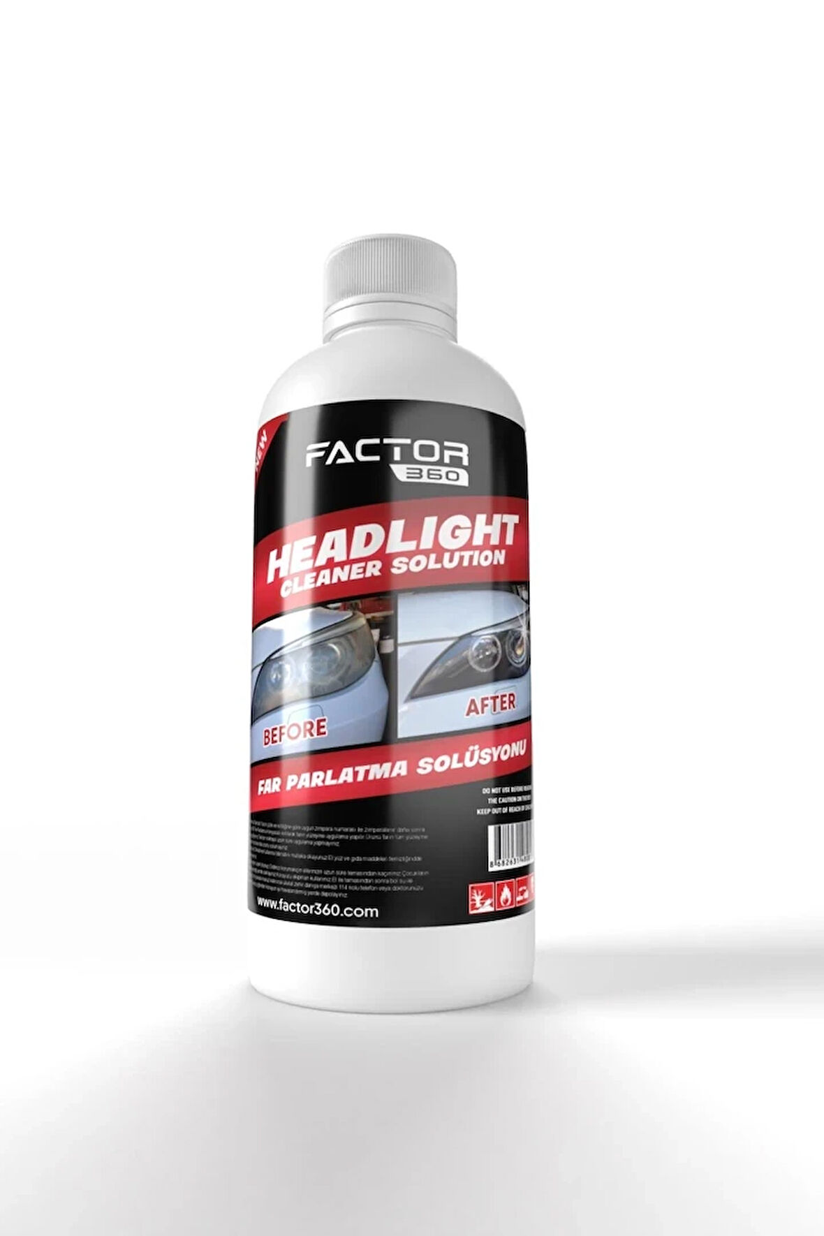 Factor360 Far Temizleme ve Parlatma Sıvısı 500 ML