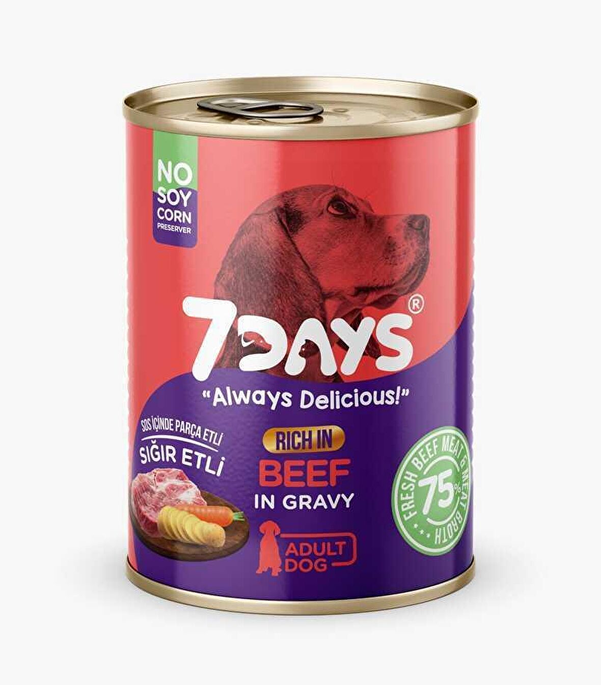 7 Days Variety Sığır Etli Yetişkin Kuru Köpek Maması 415 gr
