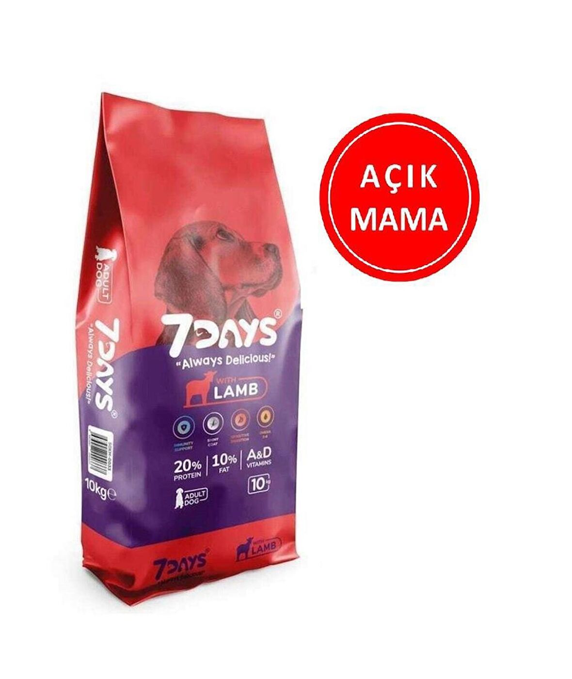 7 Days Kuzu Etli Yetişkin Köpek Maması 1 Kg AÇIK