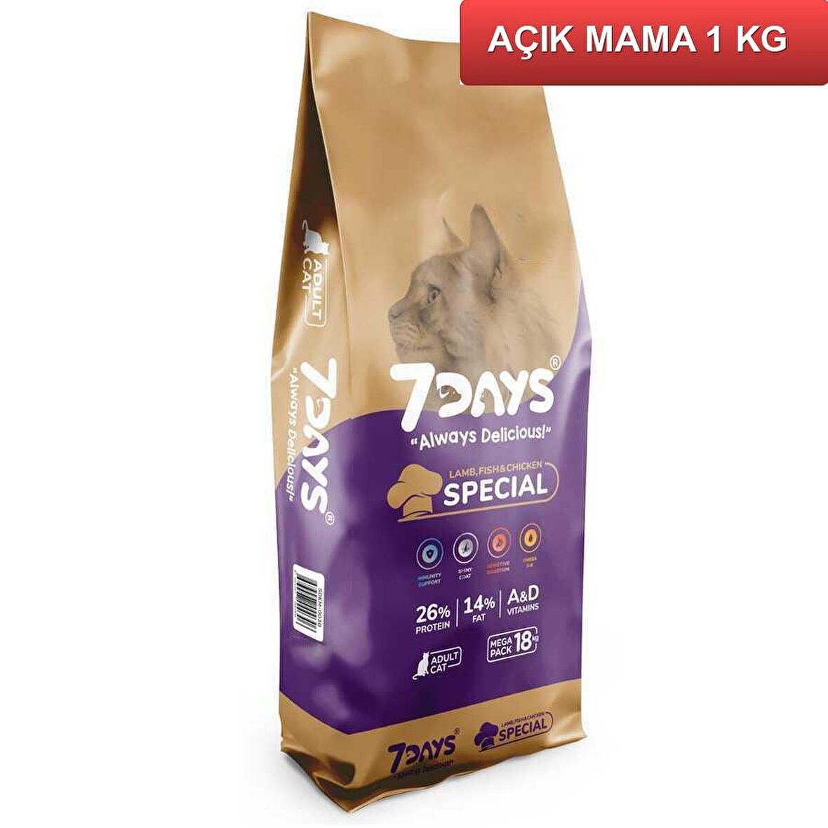 7 Days Special Yetişkin Kedi Maması 1 Kg AÇIK