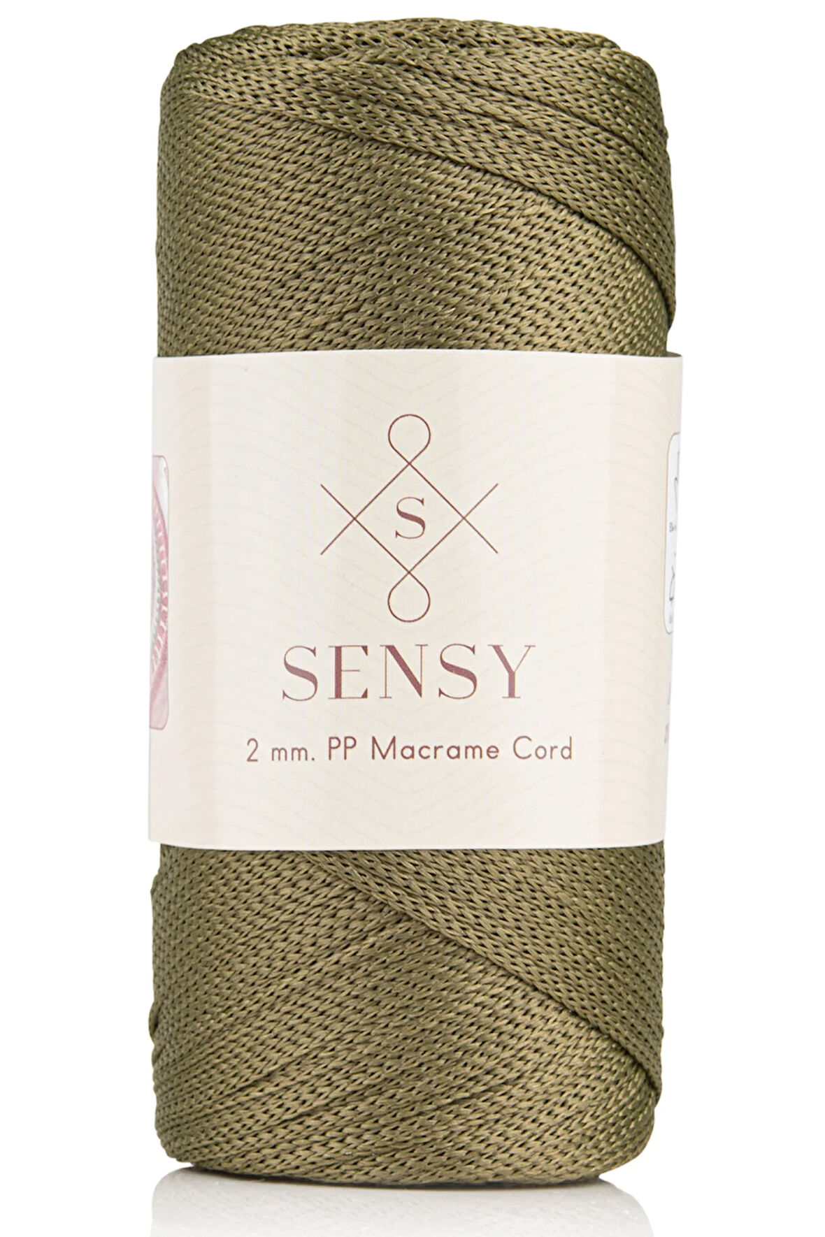 2 Mm - 200 gr Polyester Makrome Ipi Haki 230 M Polyester Makrome Ip Supla Ip Ve Çanta Ipliği