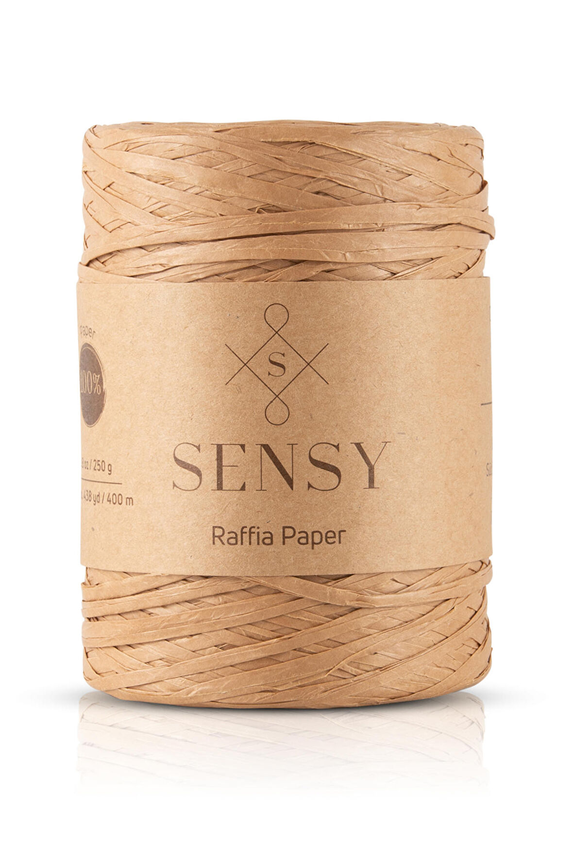 SENSY Premium 400 Metre Rafya İp Çanta İpi Raffia İp Kağıt İp Supla İpi 250 Gram Mor