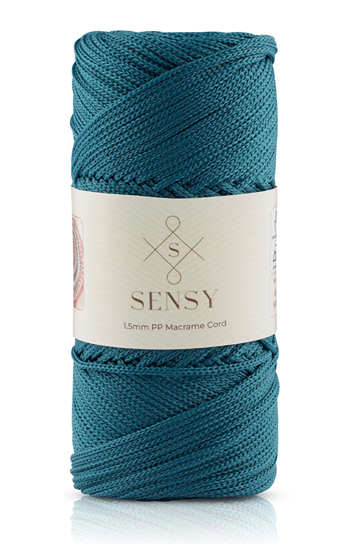 1.5 Mm - 100 gr Polyester Makrome Ipi Petrol Mavisi 150 M Polyester Makrome Ip Supla Ip Ve Çanta Ip