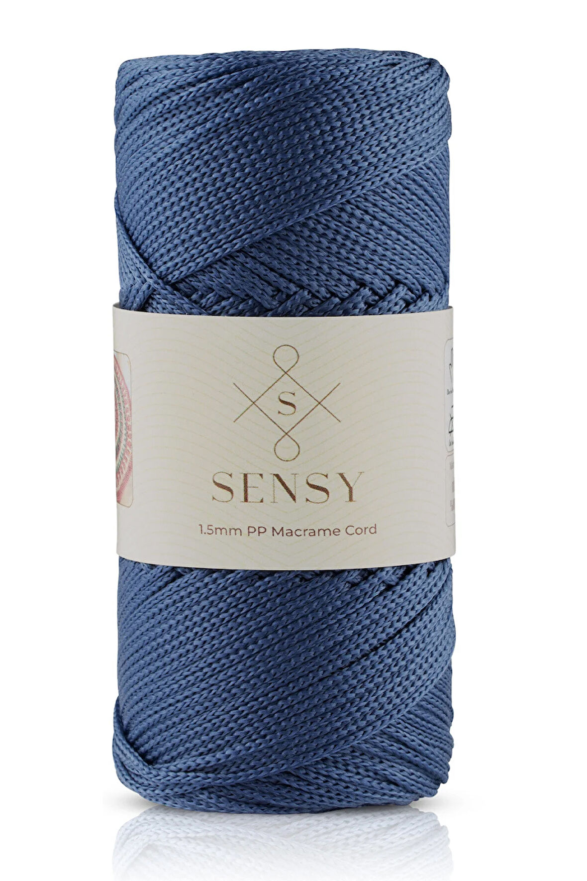 1.5 Mm - 100 gr Polyester Makrome Ipi Kot Mavisi 150 M Polyester Makrome Ip Supla Ip Ve Çanta Ipi