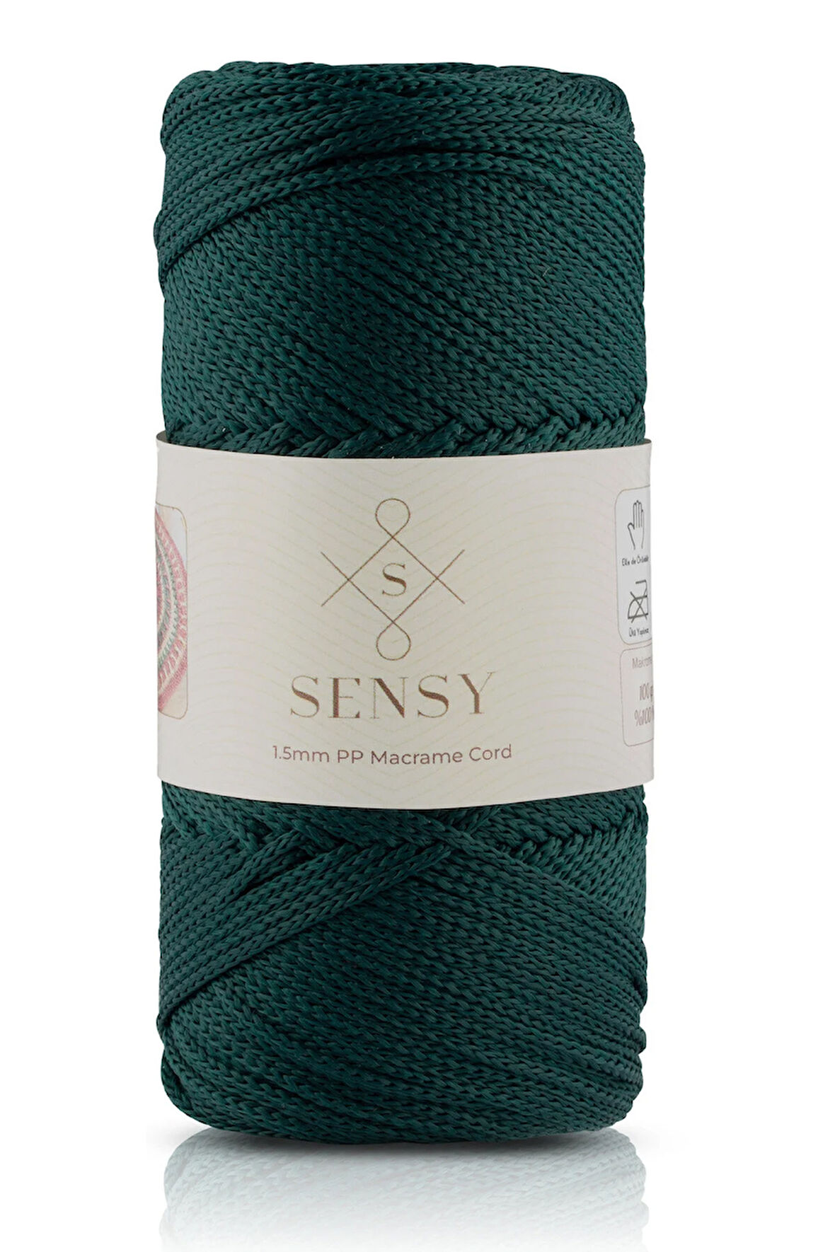 1.5 Mm - 100 gr Polyester Makrome Ipi Yeşil 150 M Polyester Makrome Ip Supla Ip Ve Çanta Ipliği