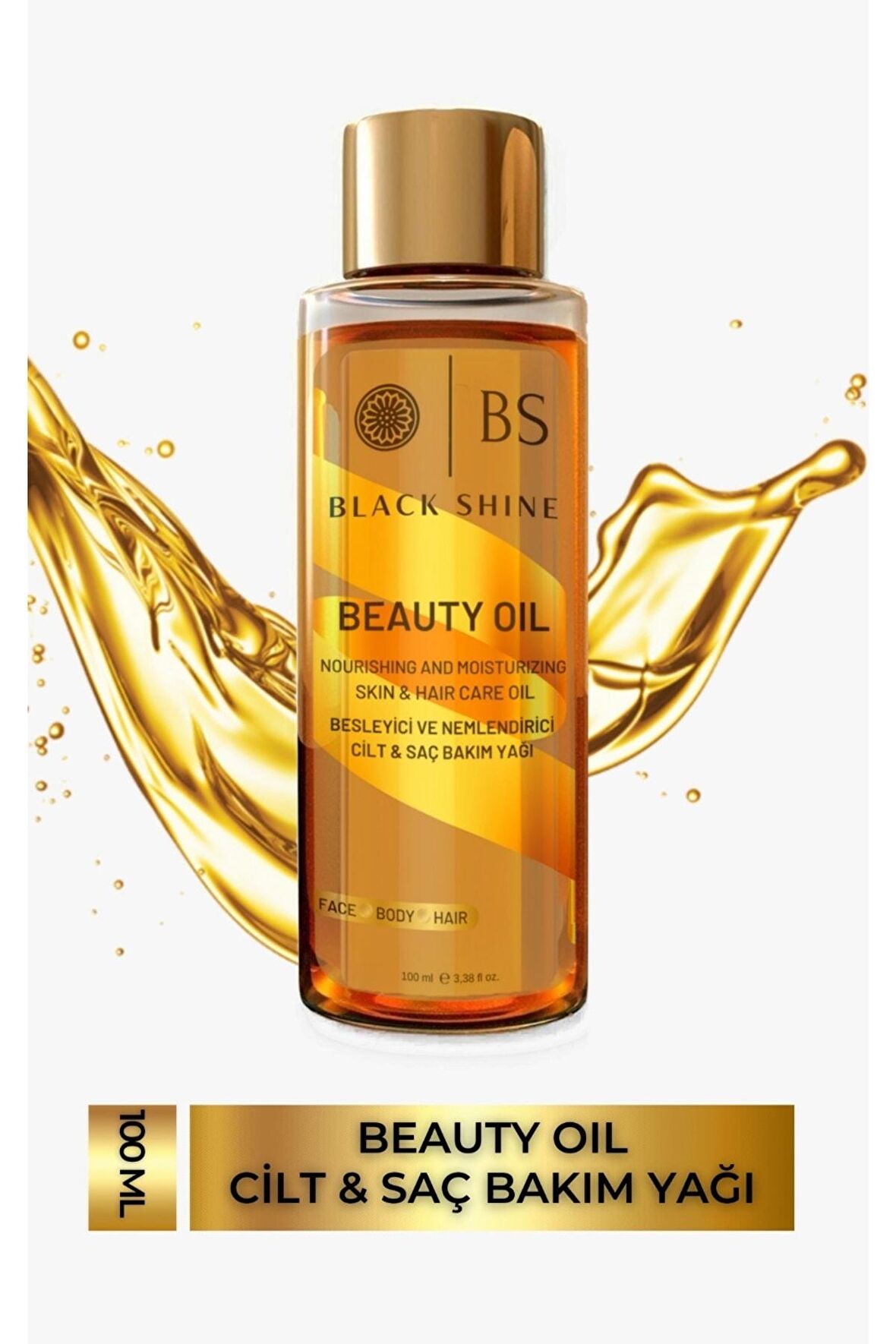Black Shine Nemlendirici Ve Işıltı Etkili Leke Ve Çatlak Karşıtı Çok Amaçlı Mucizevi Bakım Ve Onarım Yağı 100ml BYXKRM0004