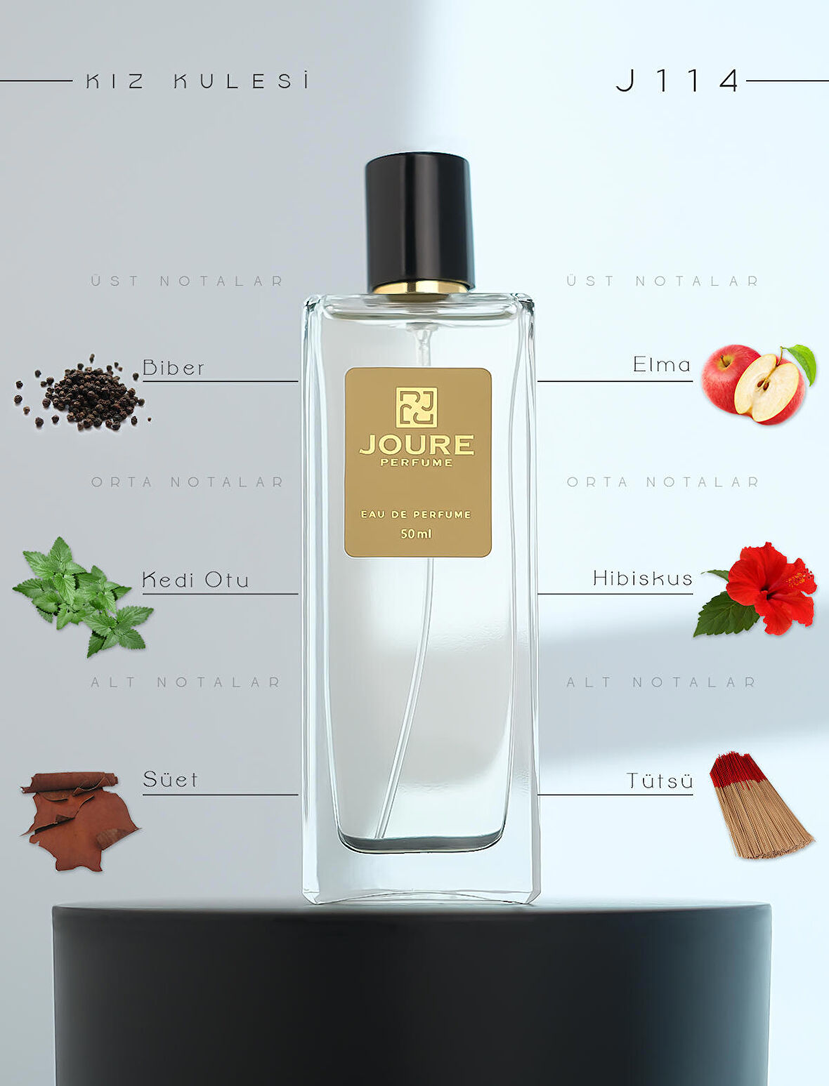 JOURE J114 - TAZE BAHARATLAR FLORAL PUDRALI KOKULU 50ML KALICI EDP KADIN PARFÜM