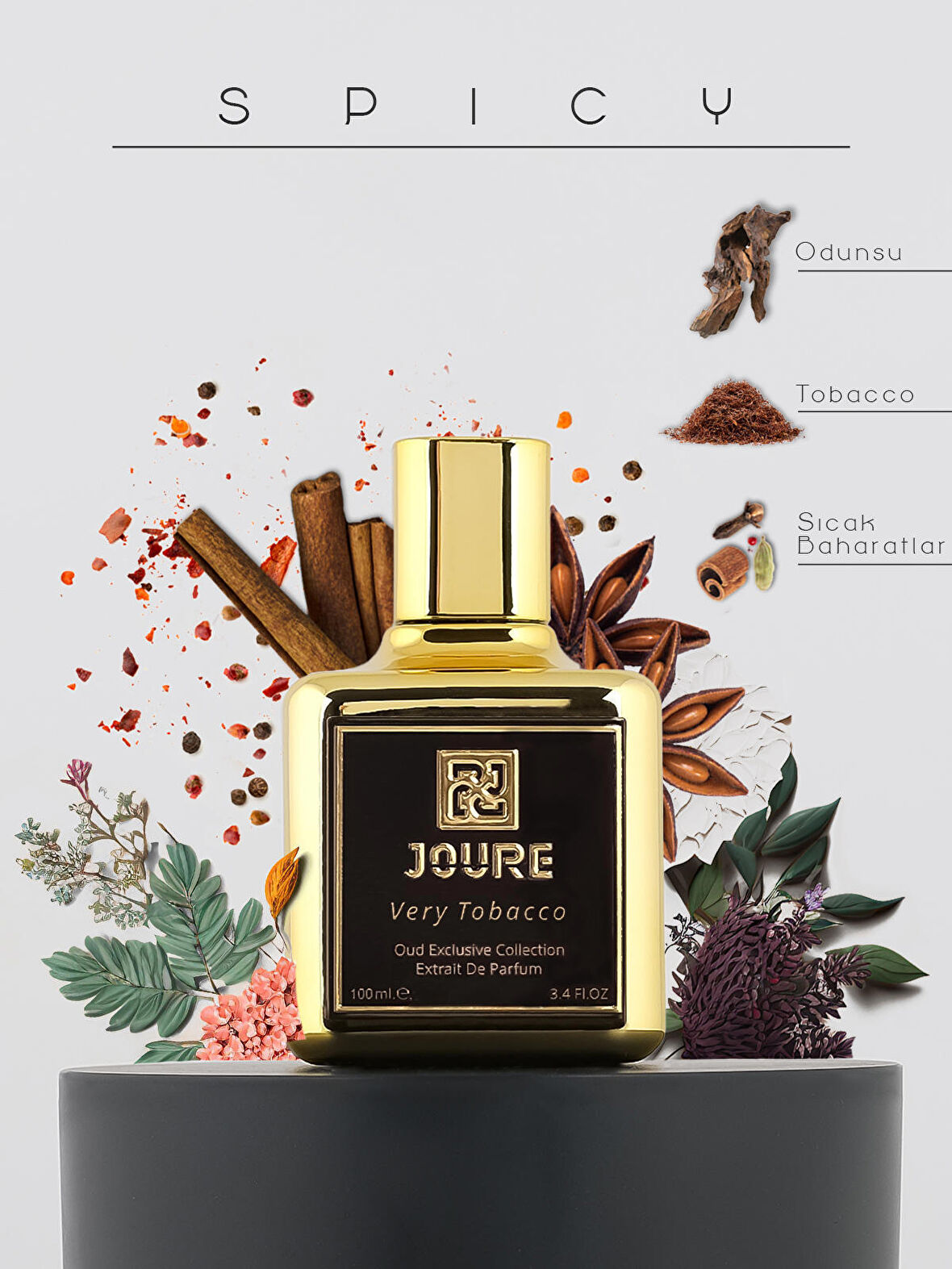 JOURE PERFUME VERY TOBACCO - ODUNSU VE TÜTÜN KOKULU 100ML KALICI EXTRAIT DE PARFUM UNISEX PARFÜM