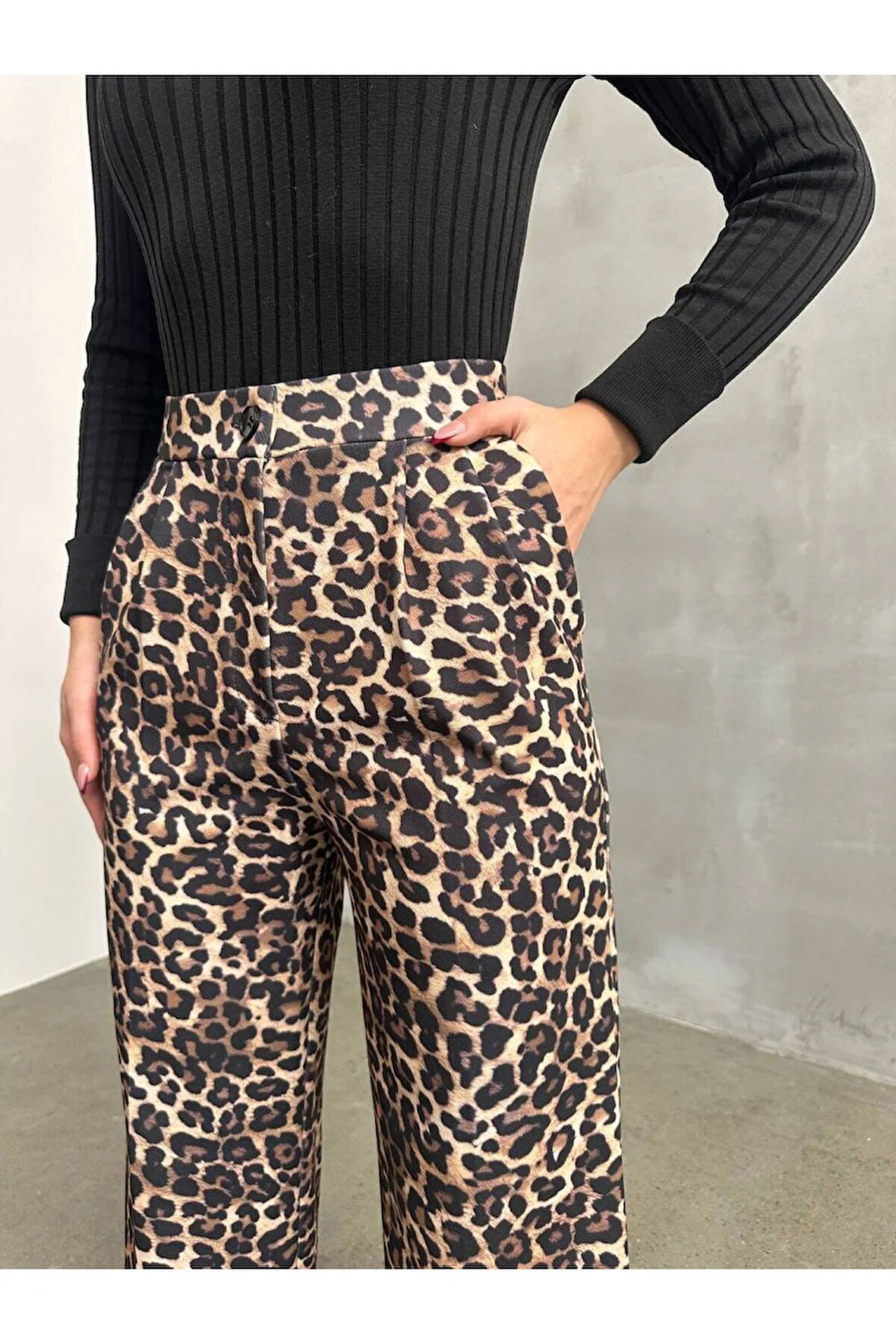 PREMİUM LEOPAR PALAZZO PANTOLON