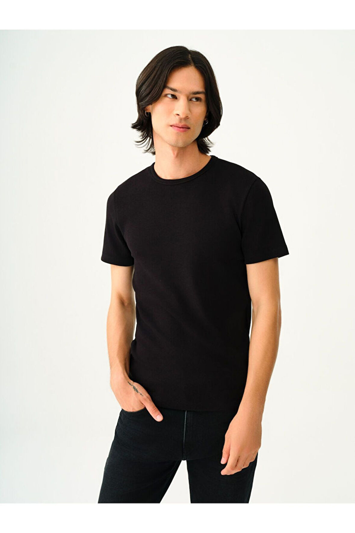 Slim Fit Erkek Tshirt Kısa Kol