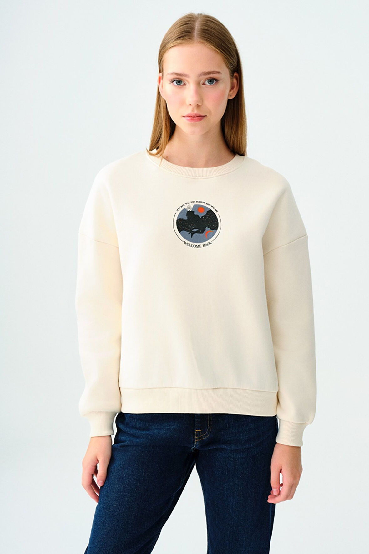 Loft Kadın Ekru Sweatshirt LF2037098